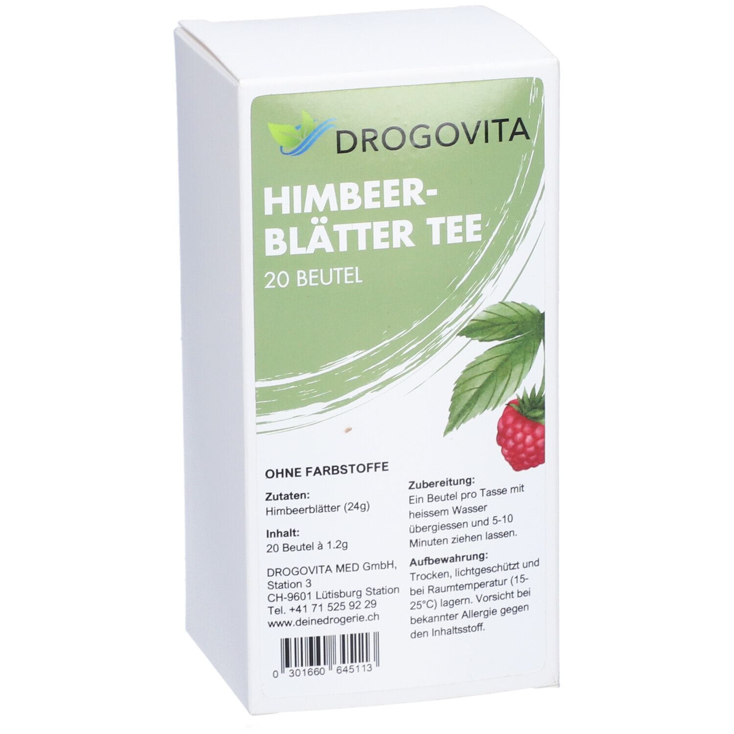 Drogovita Tisane de feuilles de framboisier