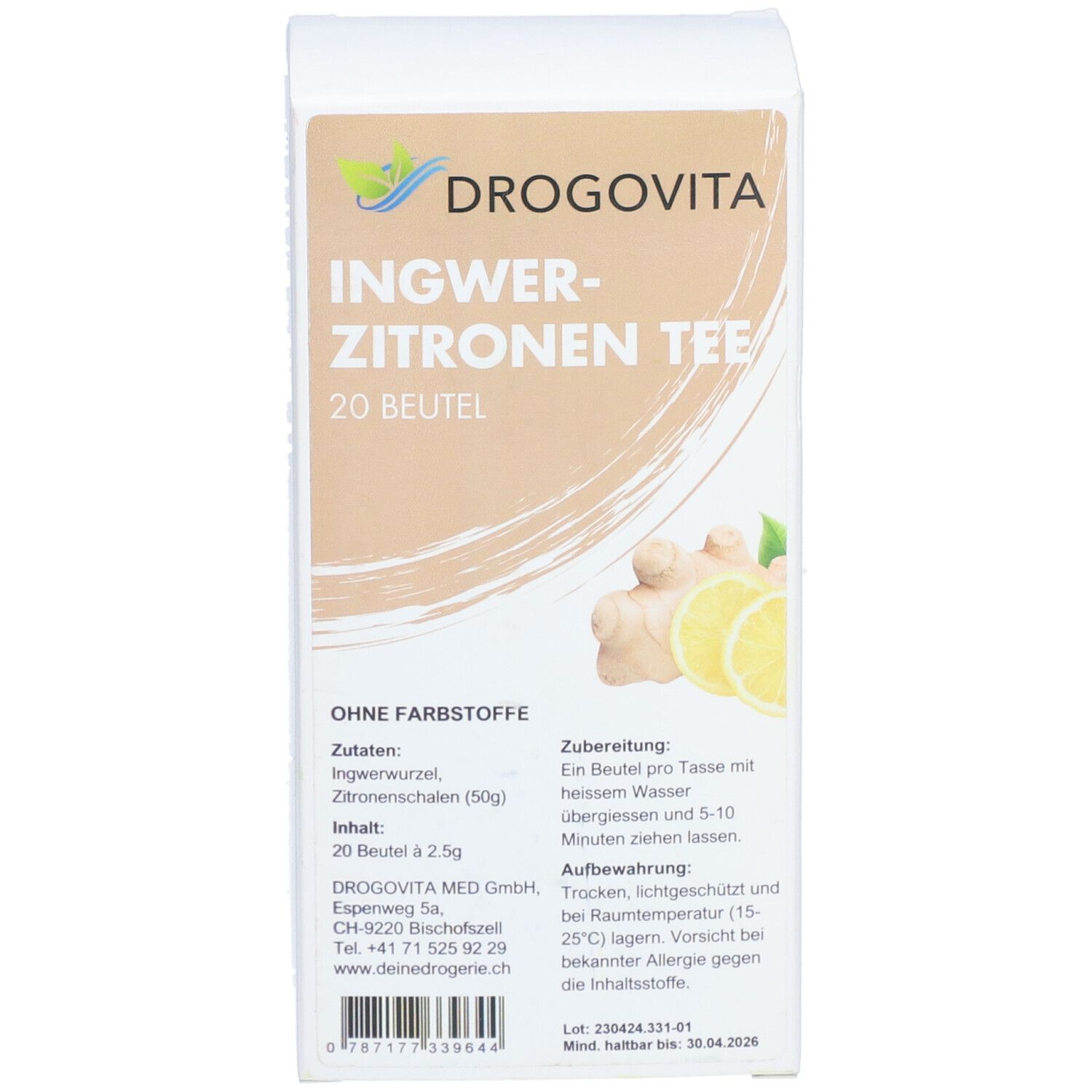 Drogovita Tisane de gingembre citron