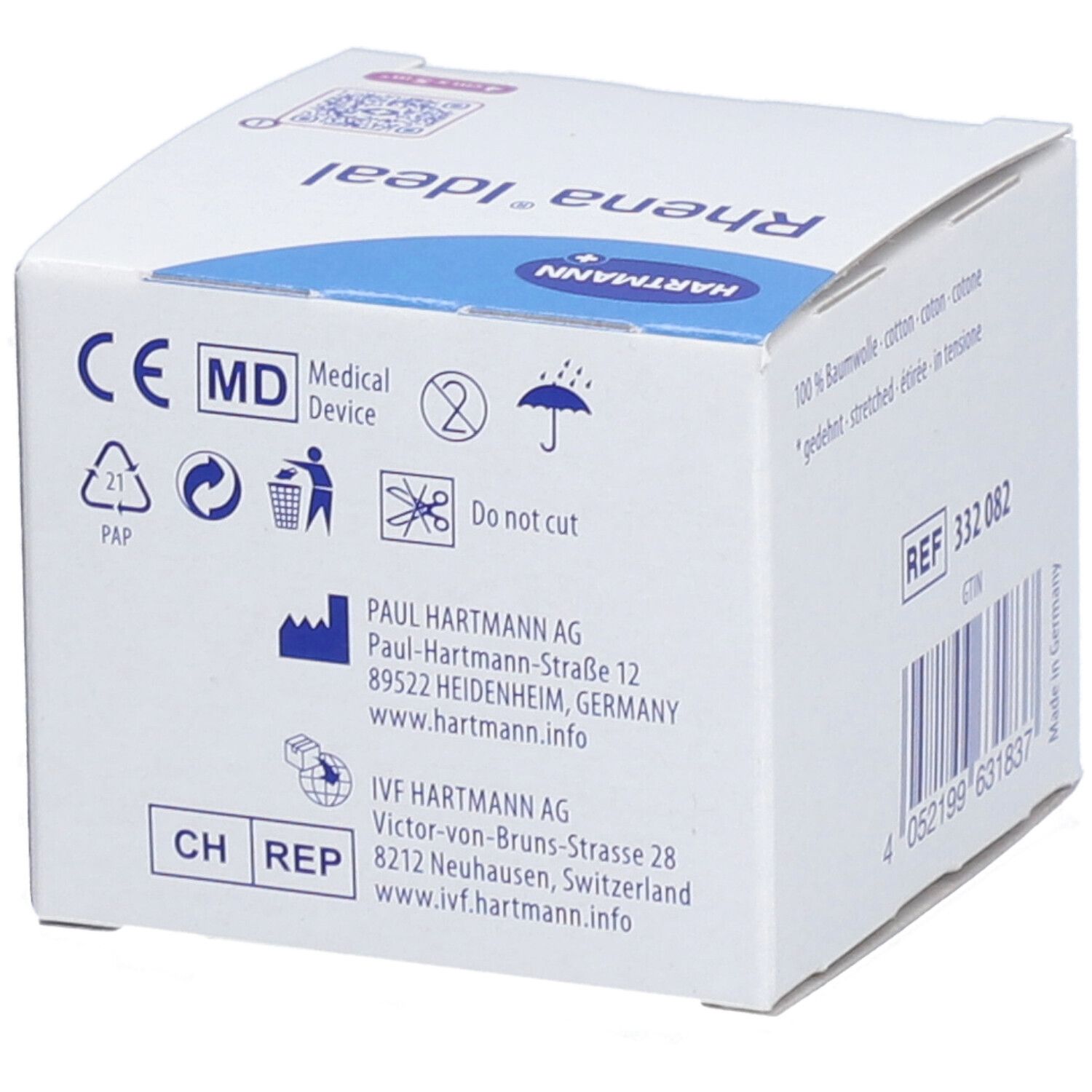 HARTMANN Rhena® Ideal Fixierstreifen 4 cm x 5 m weiß