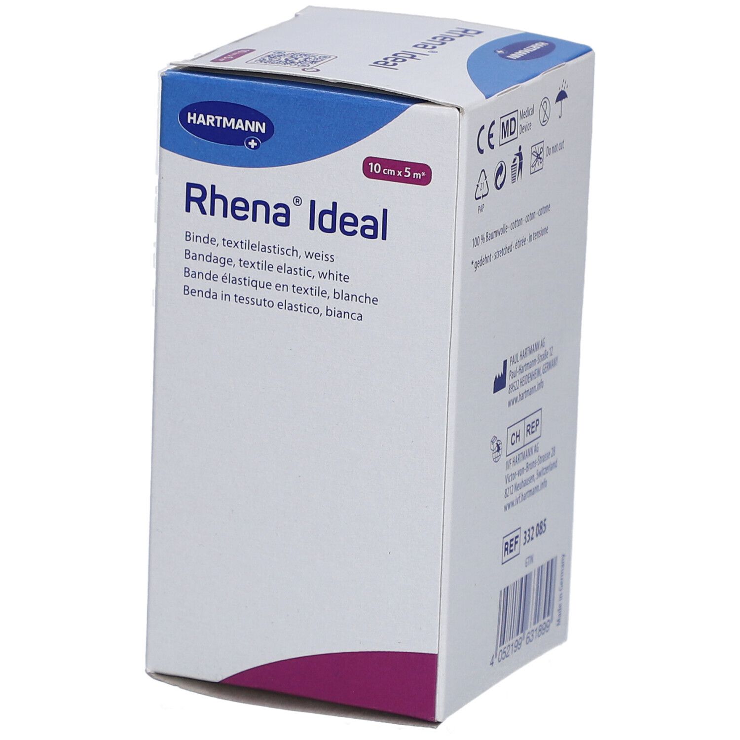 HARTMANN Rhena® Ideal Elastische Textilbinde, weiß 10 cm x 5 m