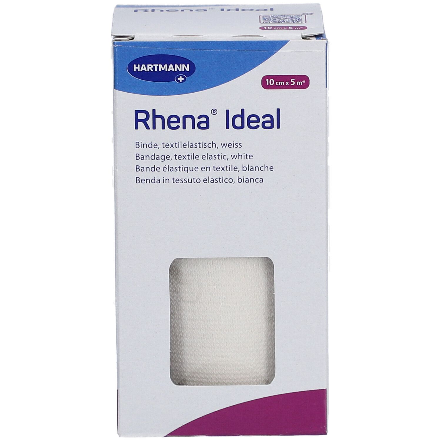 HARTMANN Rhena® Ideal Elastische Textilbinde, weiß 10 cm x 5 m