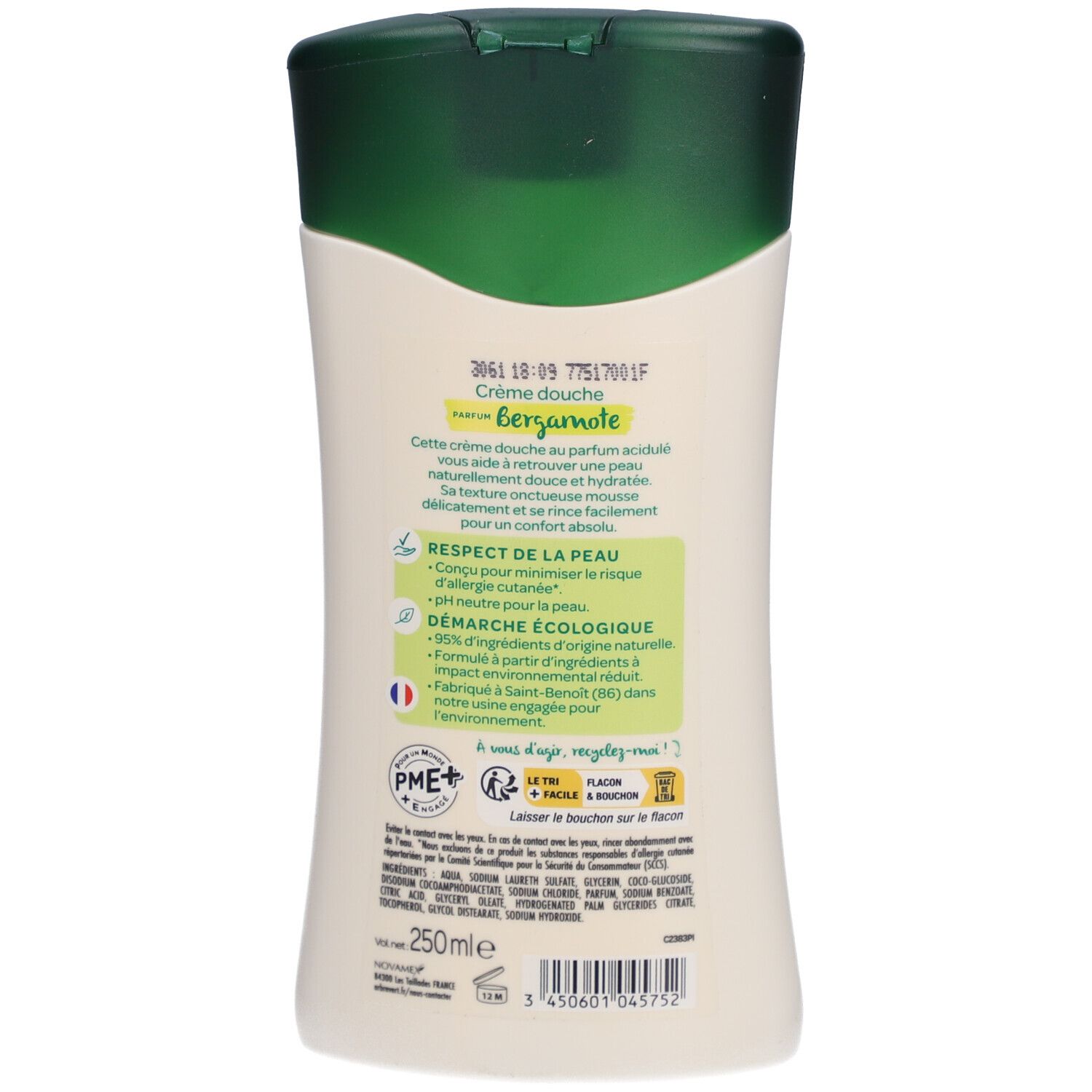 L'ARBRE VERT Öko Duschgel Bergamotte FR 250 ml