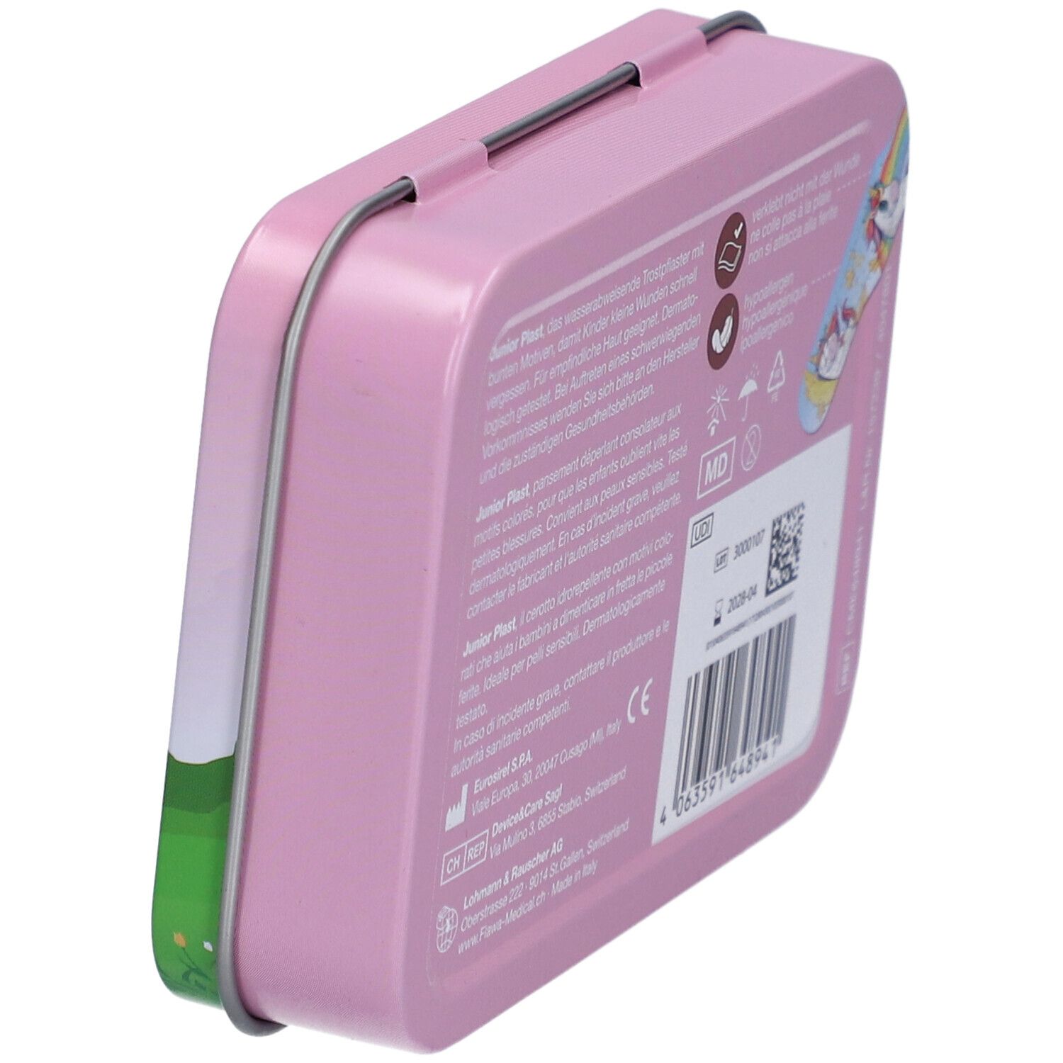 flawa® Junior Plast Pansements enfants boîte métal Licorne
