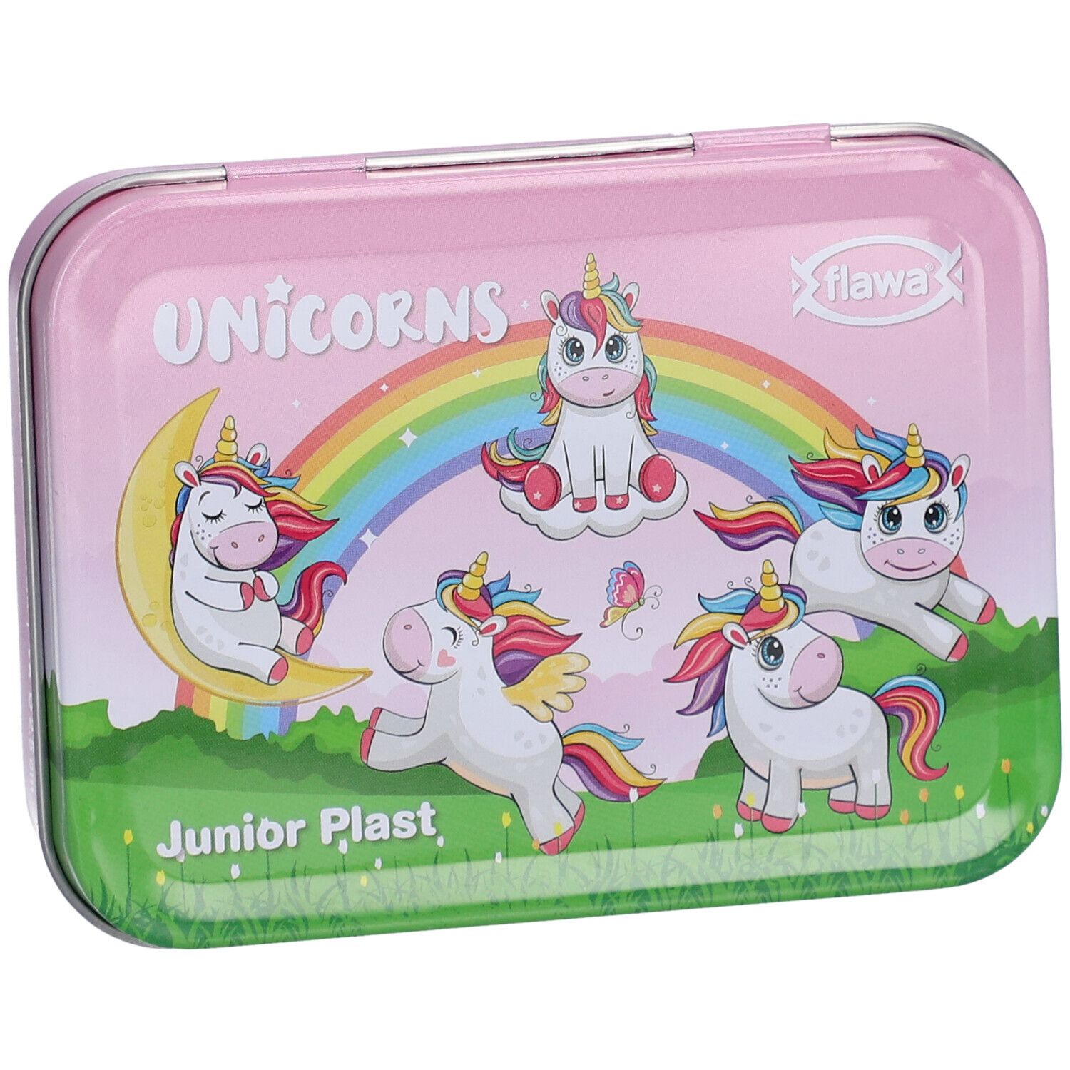 flawa® Junior Plast Pansements enfants boîte métal Licorne