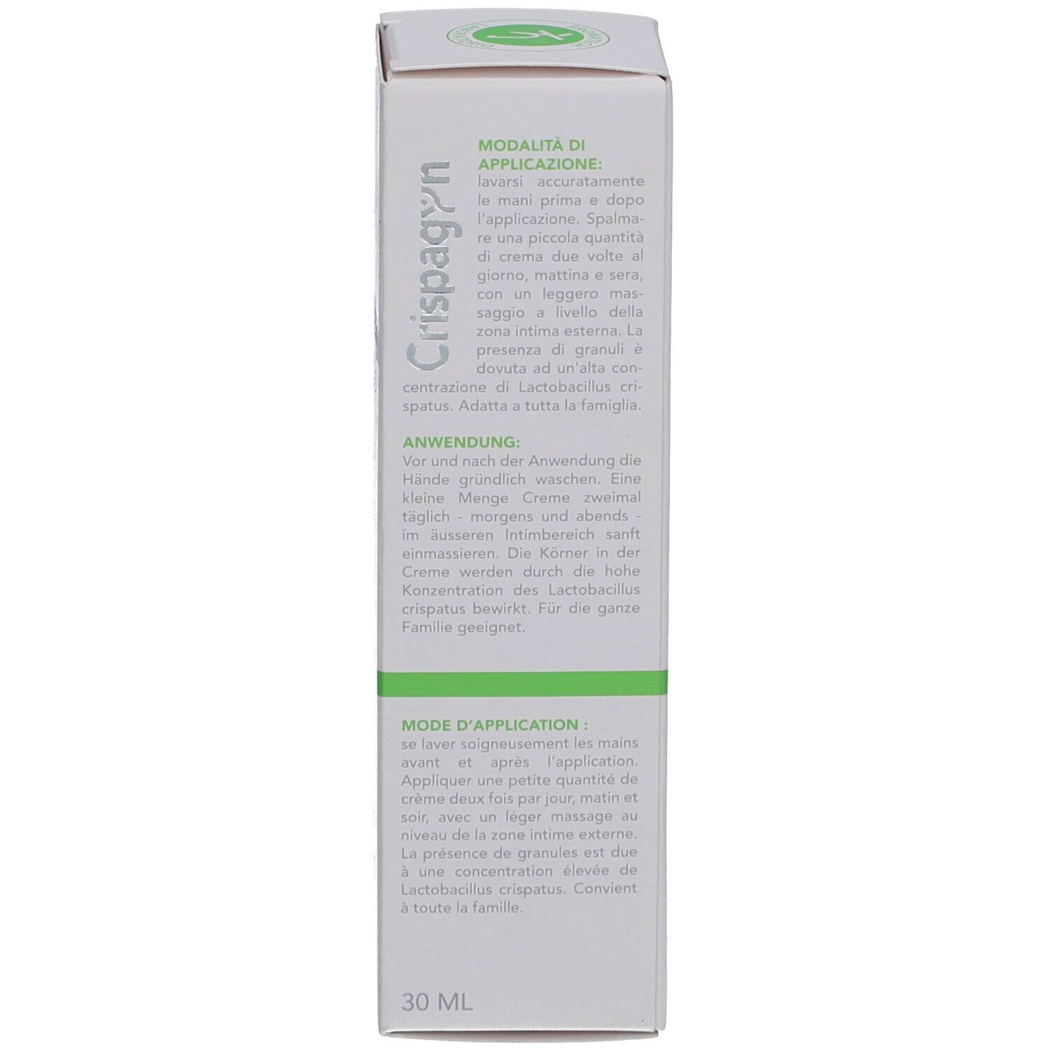 Boîte, côté. Contient les instructions d'utilisation. Marque: BROMATECH. 30 ml.