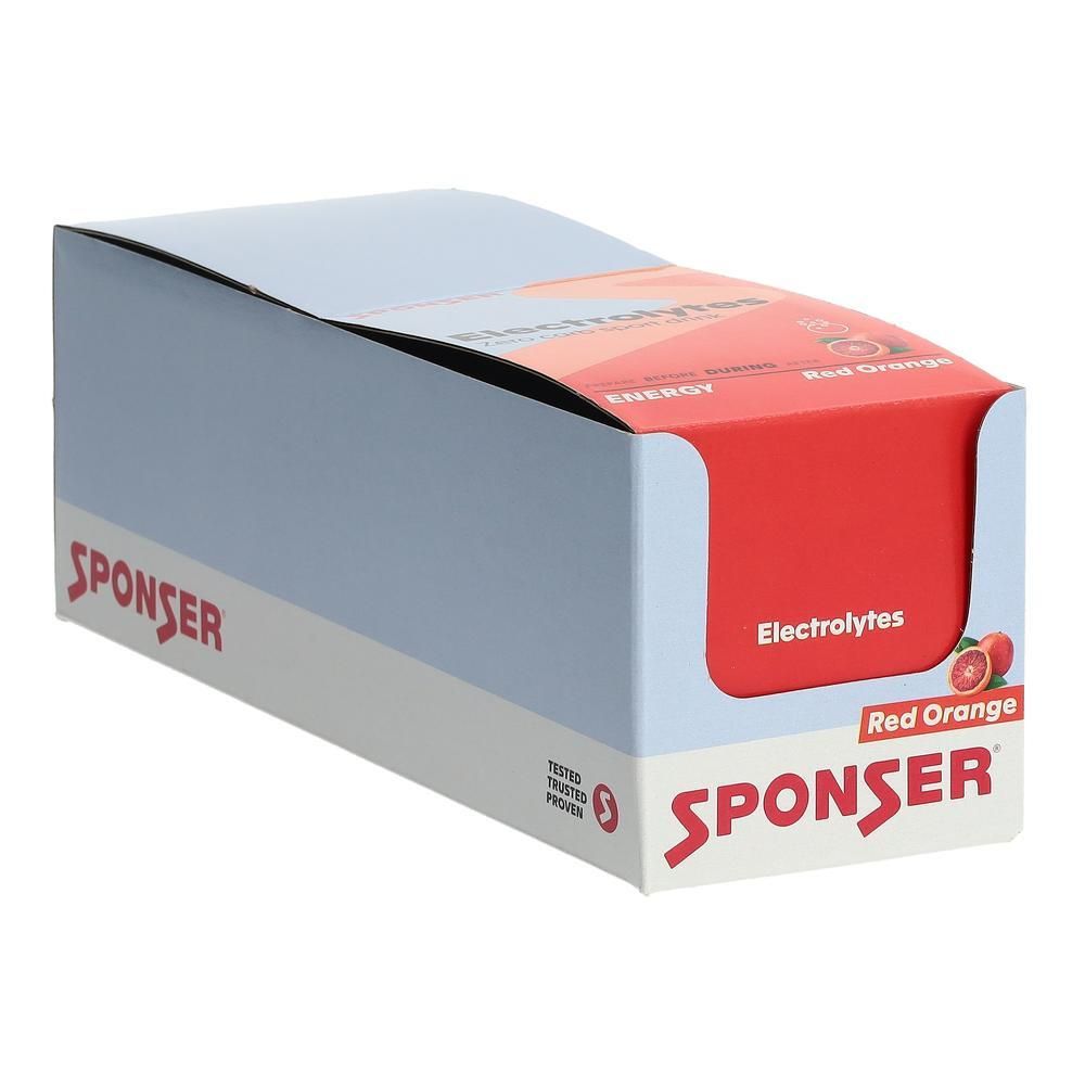 SPONSER Elektrolyt-Brausetabletten in roter Orange, 12x10 Stück.