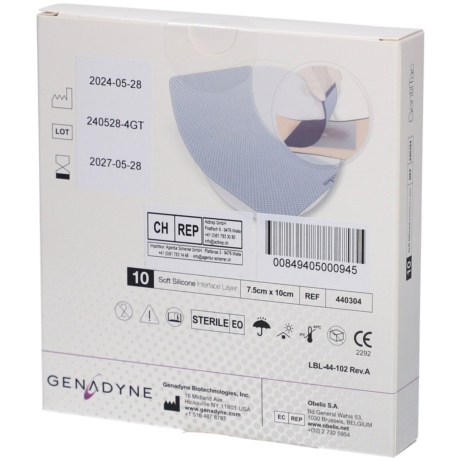 GentilTac Weiche Silikon-Interface-Schicht 7,5 cm x 10 cm