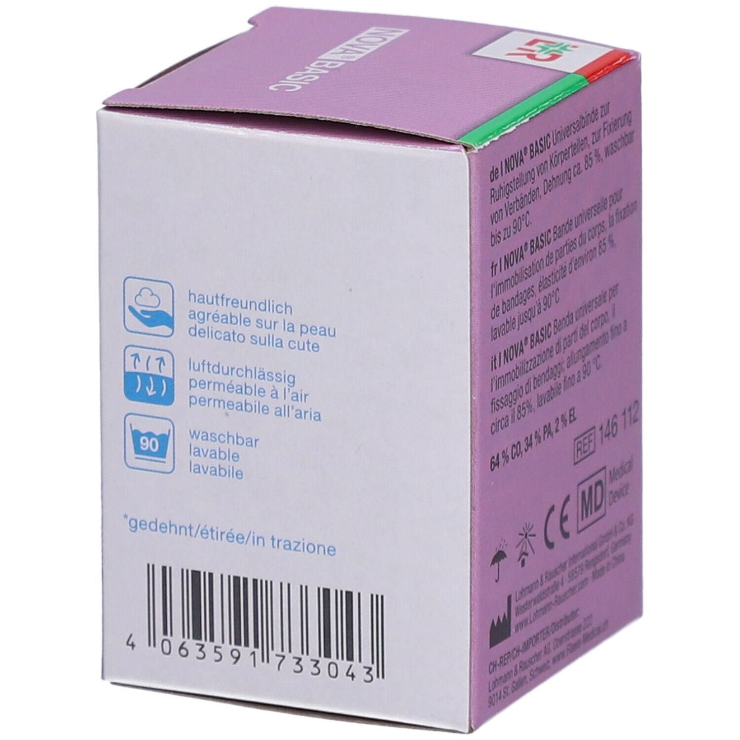 FLAWA Nova Basic elastische Idealbinde 6 cm x 5 m