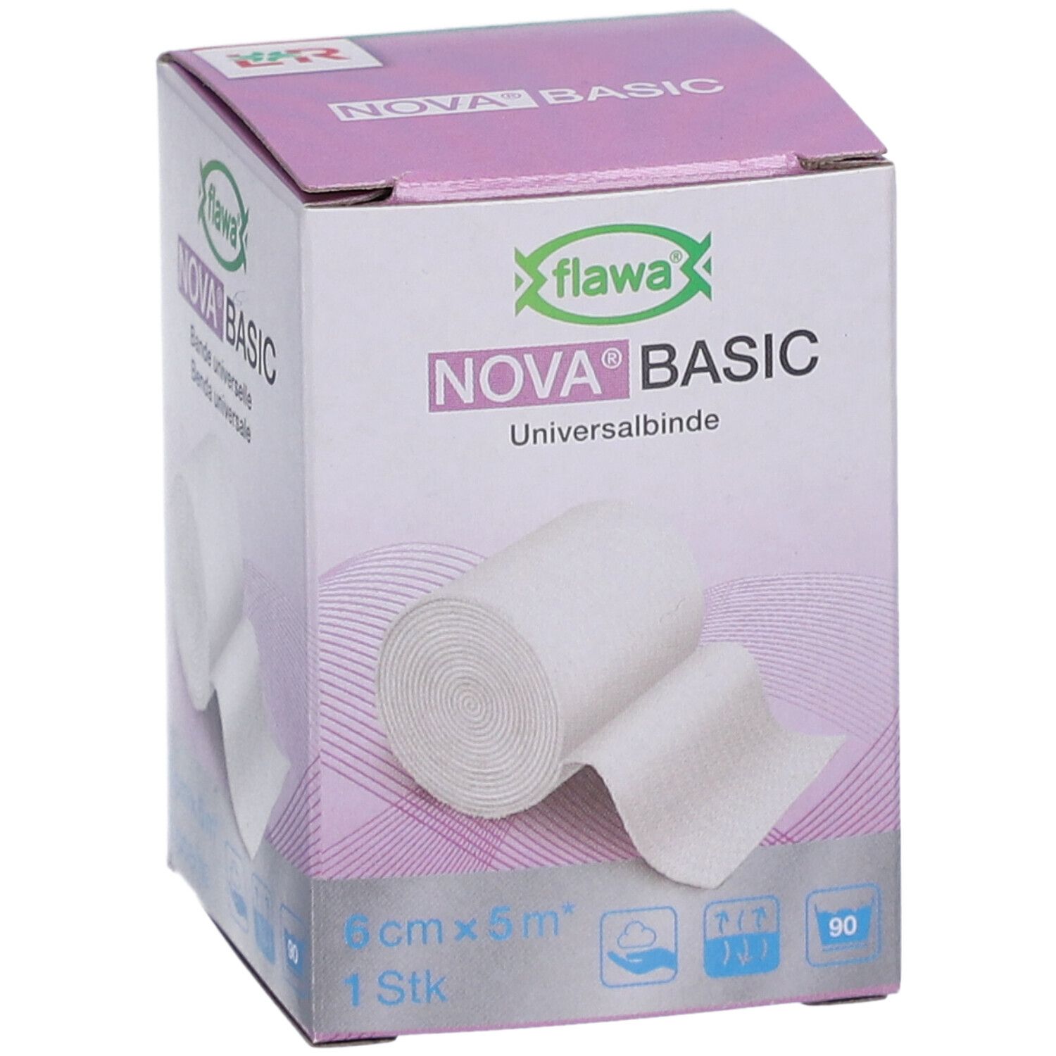 FLAWA Nova Basic elastische Idealbinde 6 cm x 5 m