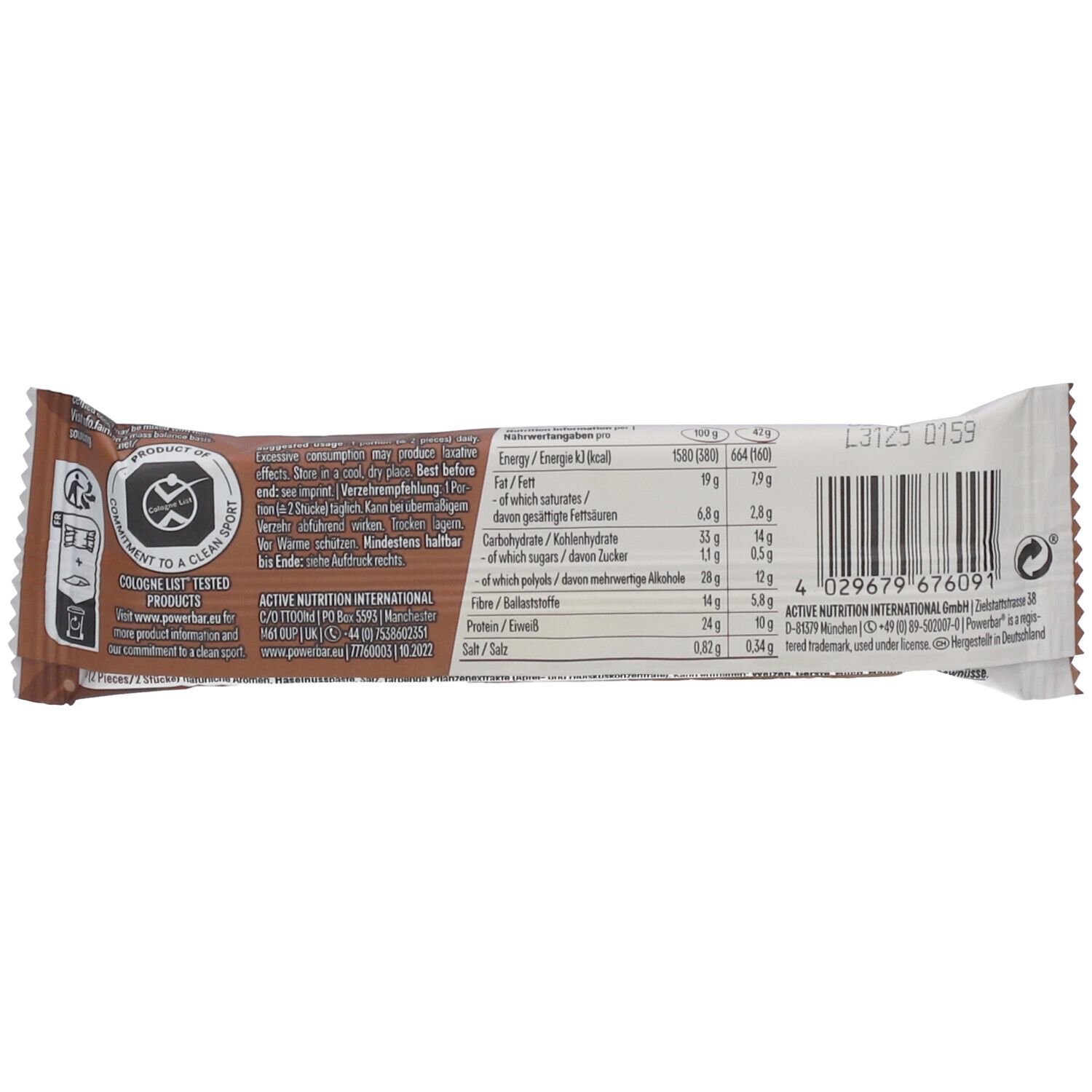 Powerbar® Proteinriegel + Vegan Erdnuss-Schokolade
