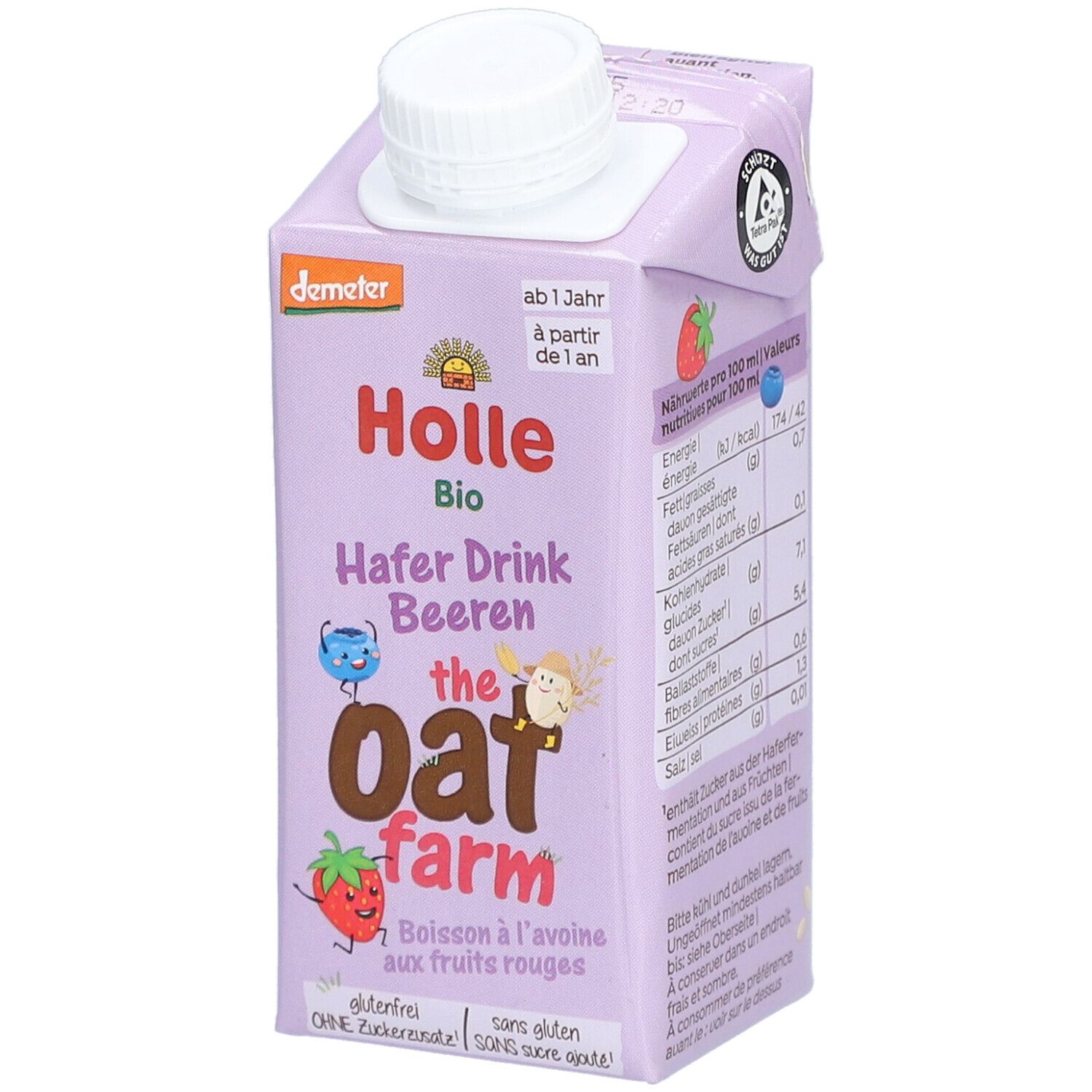 HOLLE BIO Boisson d'avoine bio aux baies à partir de 1 an