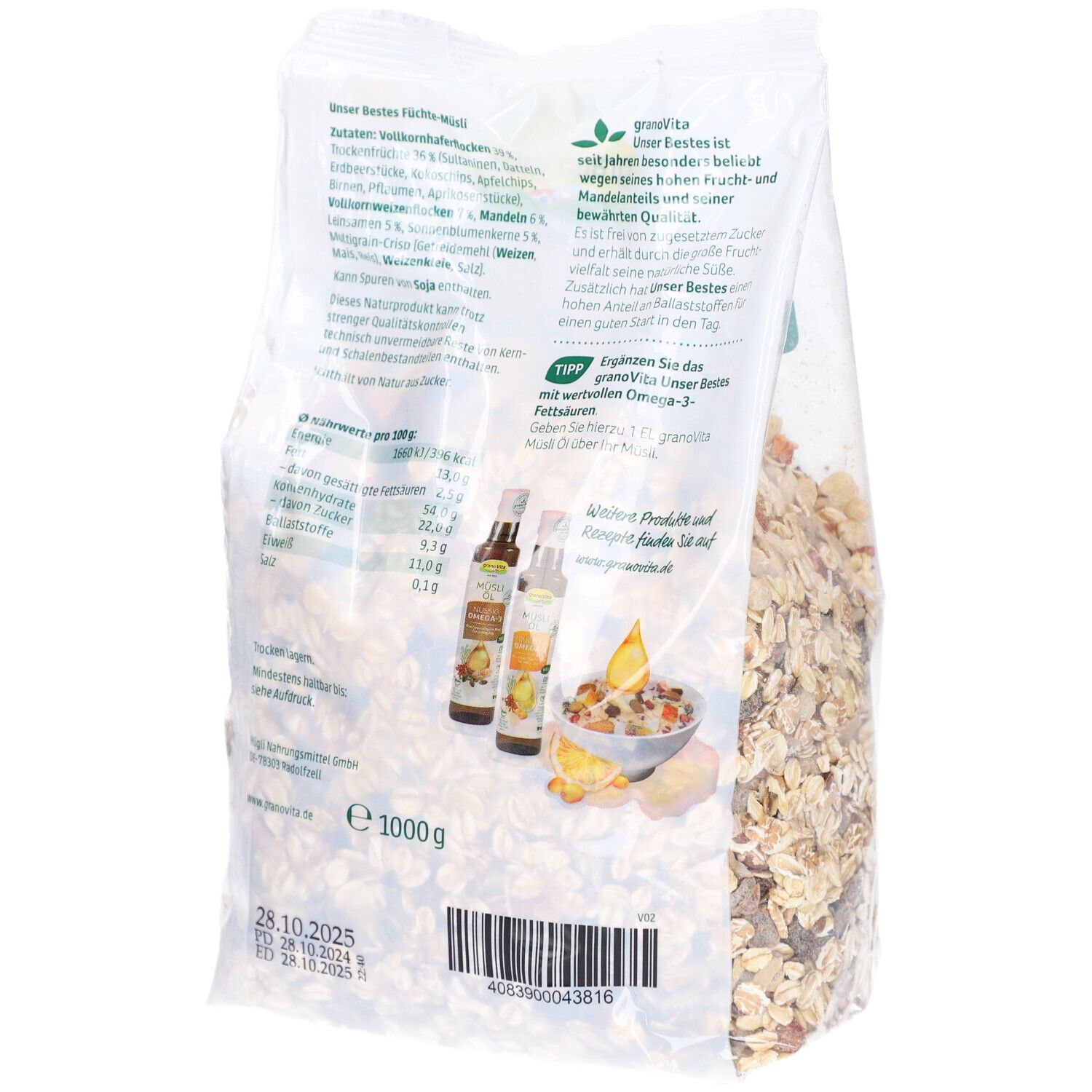 granoVita Fruchtiges Müsli - Unser Bestes