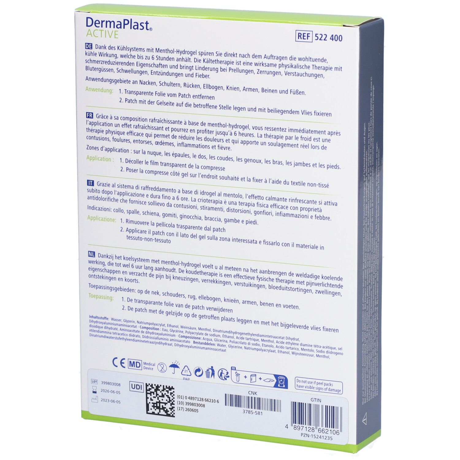 HARTMANN Dermaplast Aktiv-Kühlpflaster 10 x 14 cm