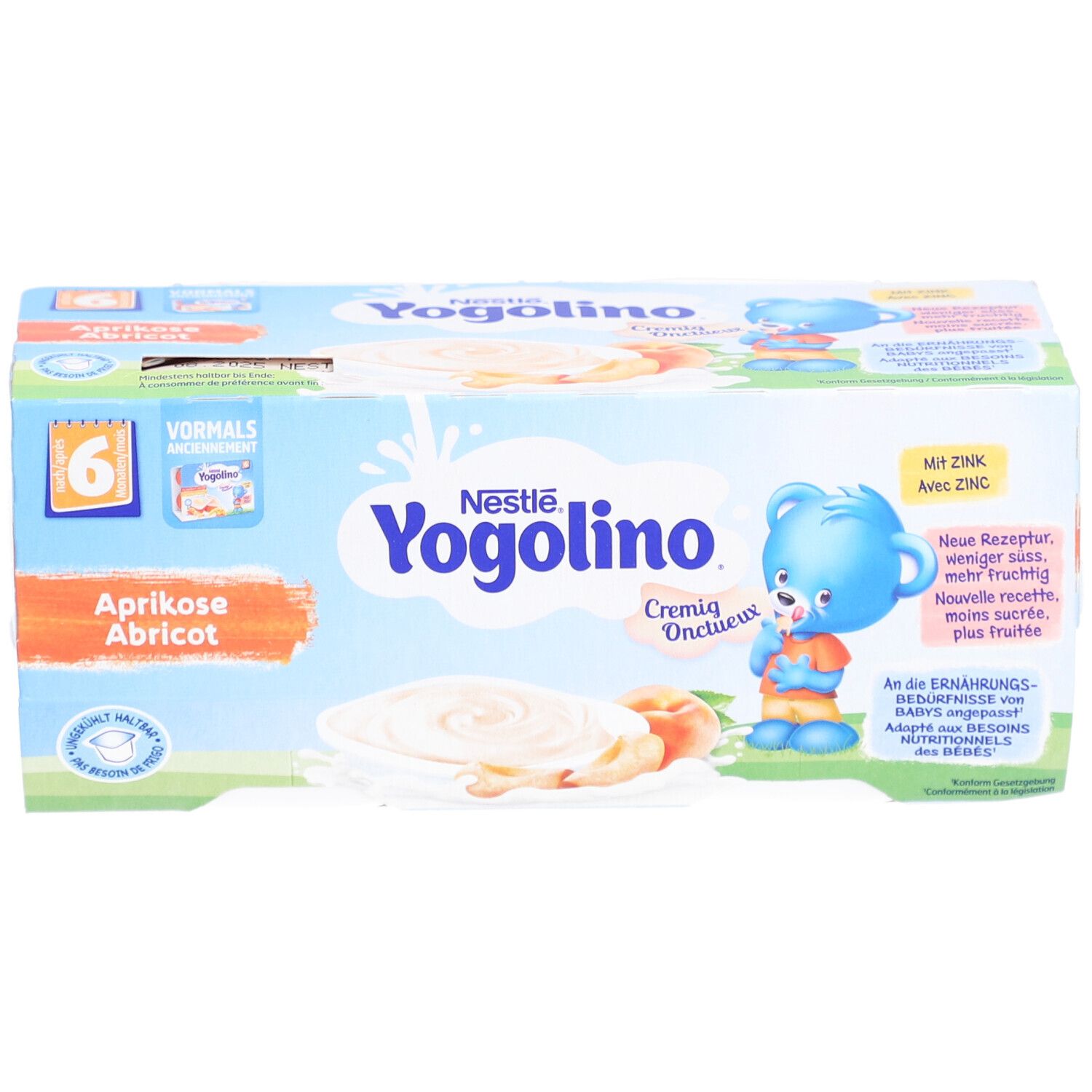 Nestlé Yogolino Crème à l'abricot après 6 mois