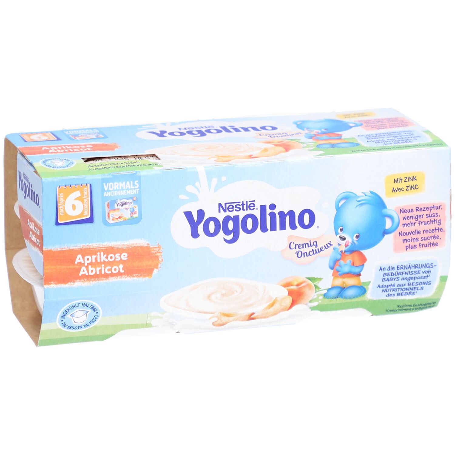 Nestlé Yogolino Crème à l'abricot après 6 mois