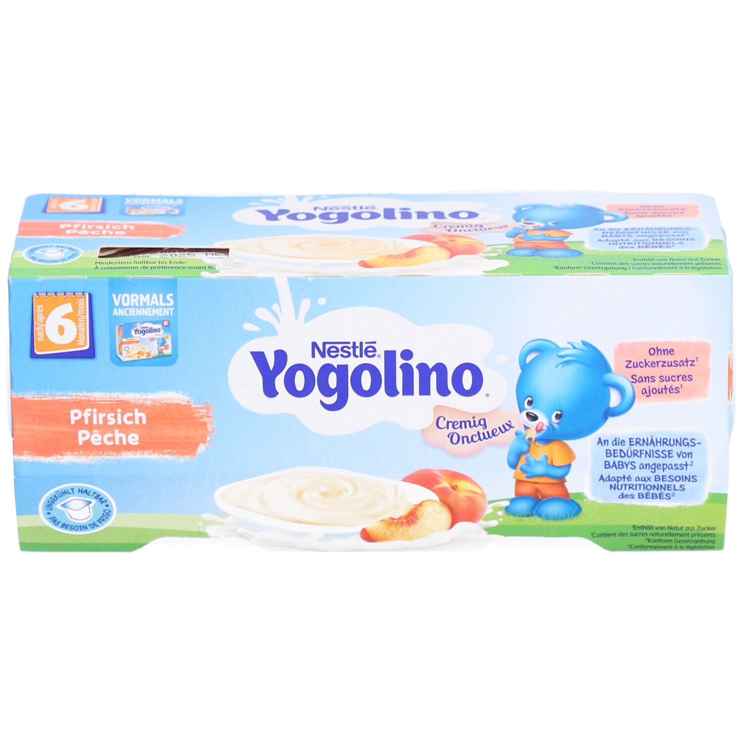 Nestlé Yogolino Cremig Pfirsich 6 Monate 6 x 50 g