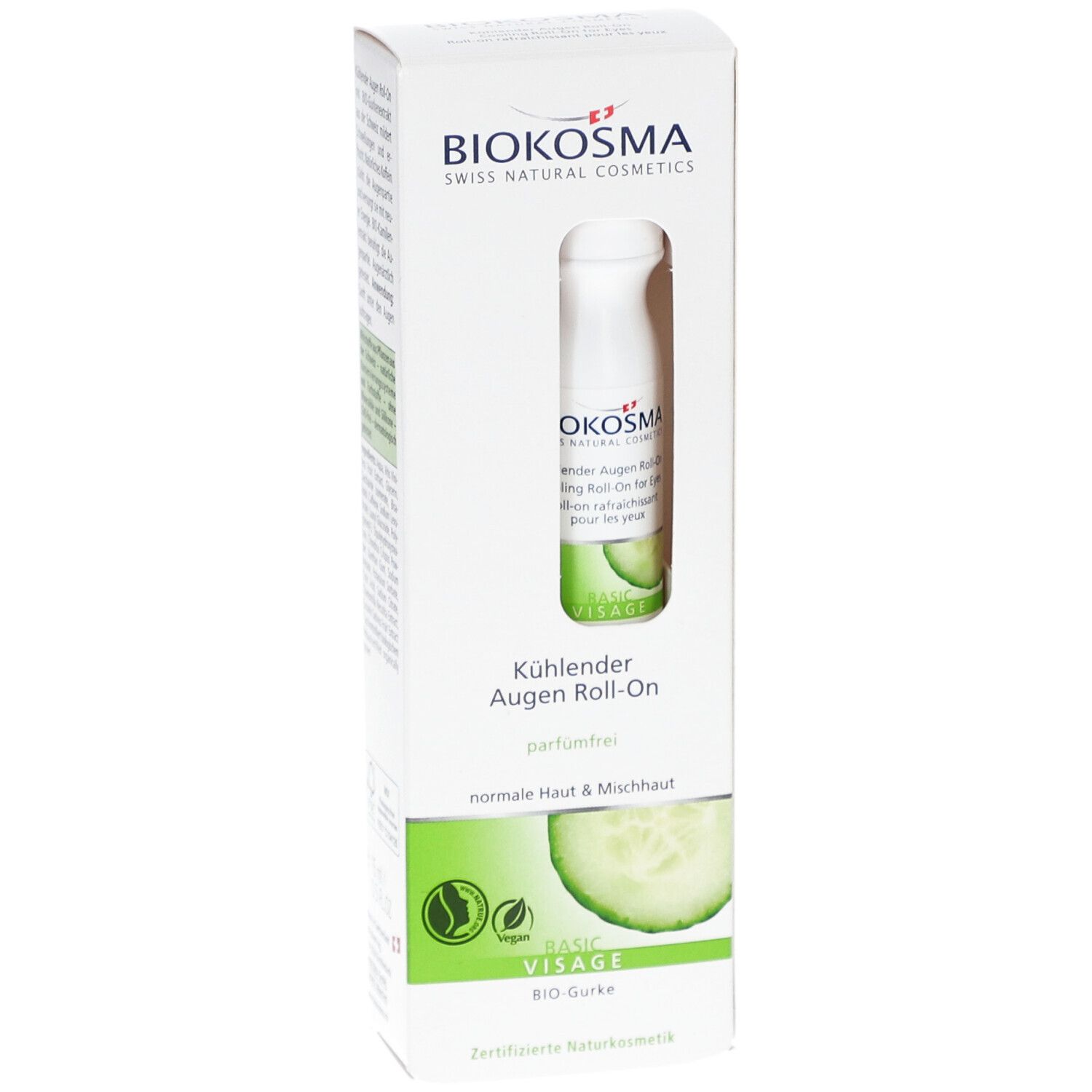 BIOKOSMA BASIC Visage kühlend Augen Roll-on 15 ml