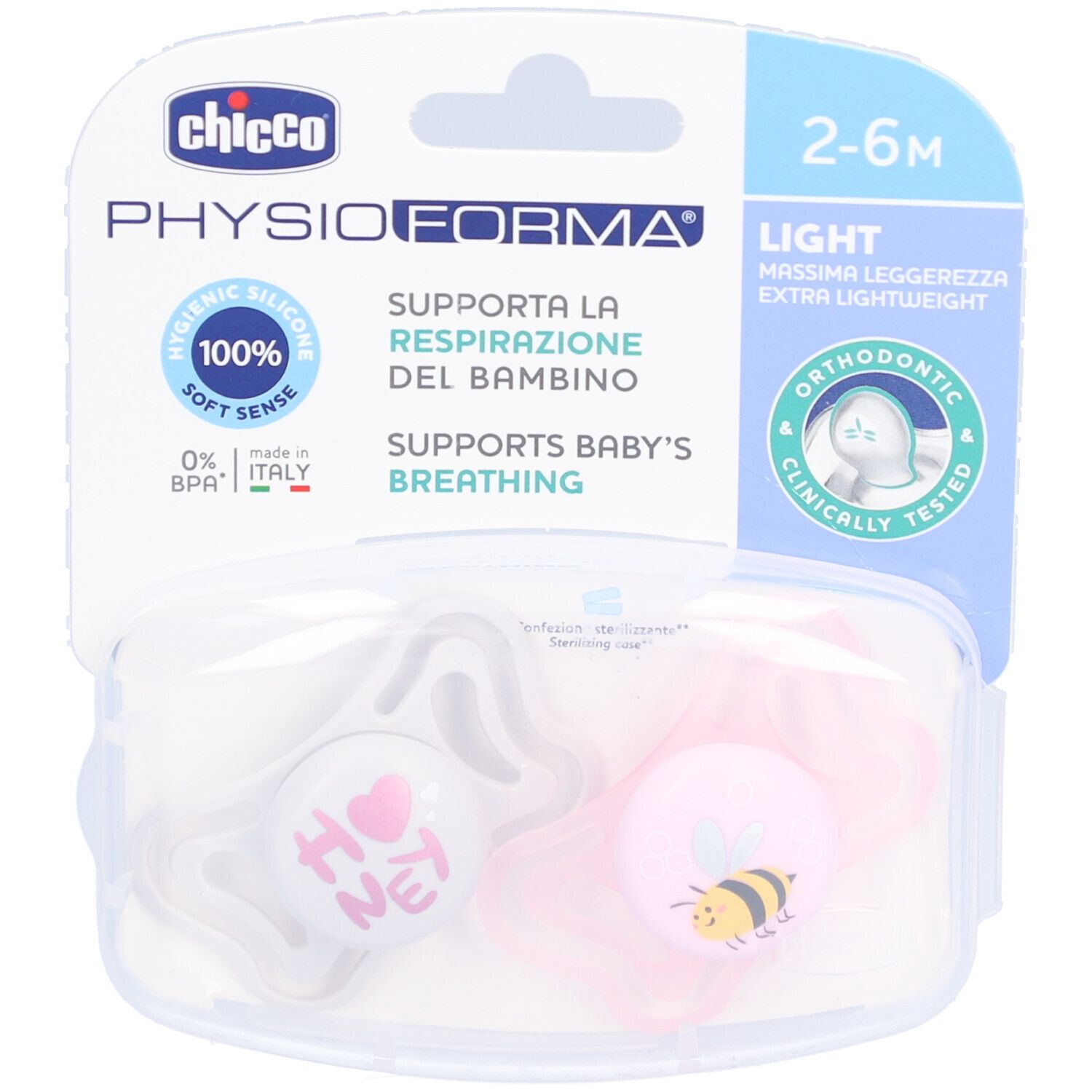 CHICCO Physiologischer Schnuller Physioforma Rosa 2-6m