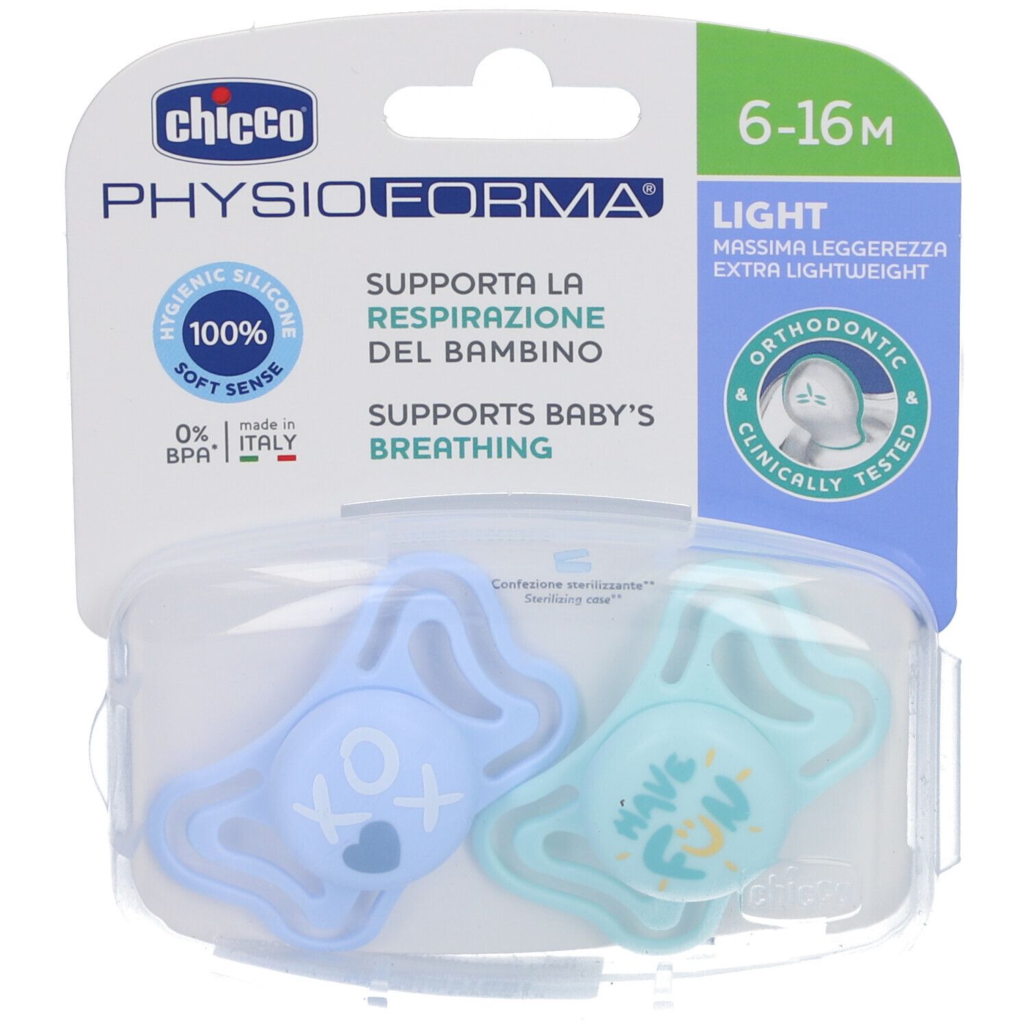CHICCO Physiologischer Schnuller Physioforma Blau 6-16m