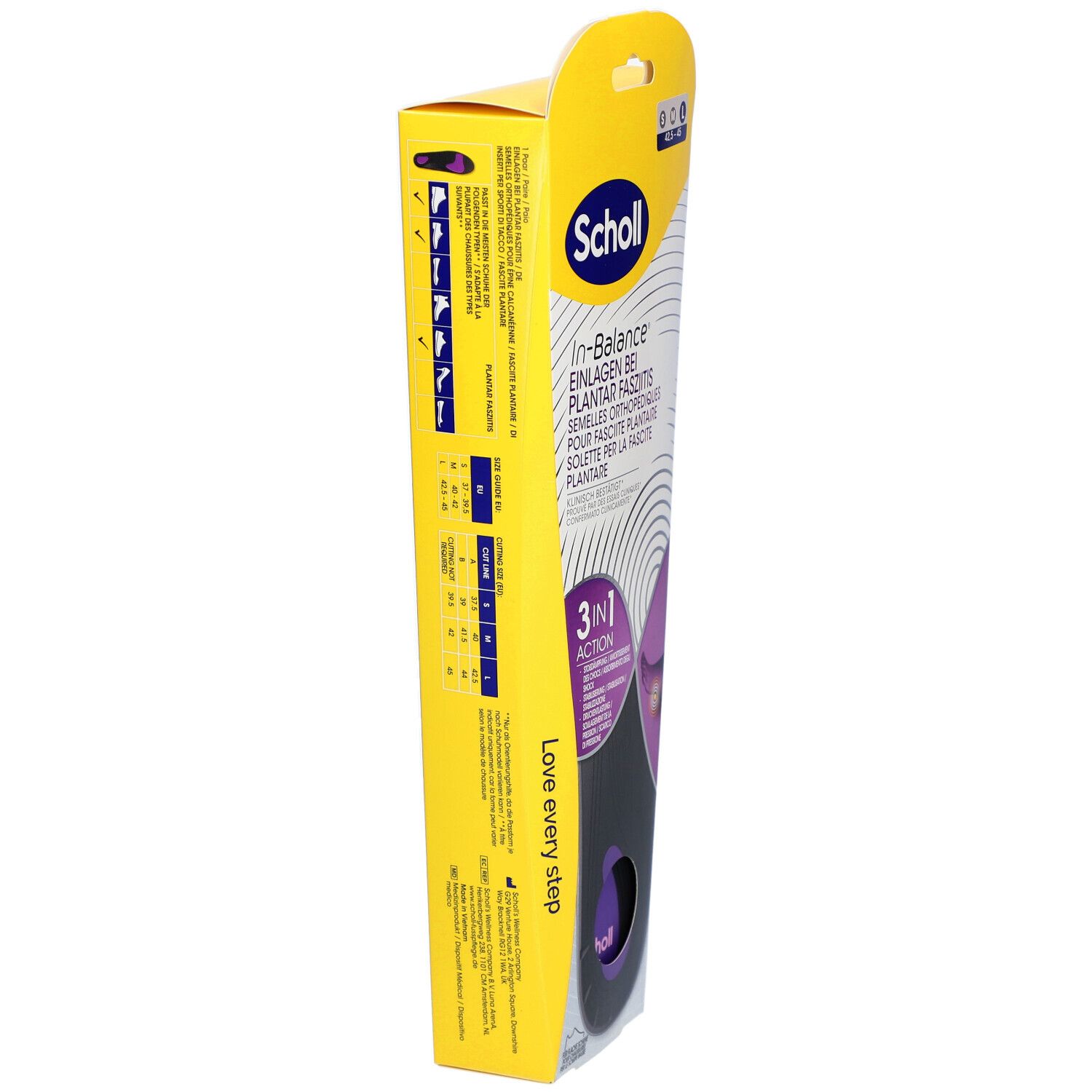 Scholl In-Balance® Einlegesohlen bei Plantarfasziitis Größe L