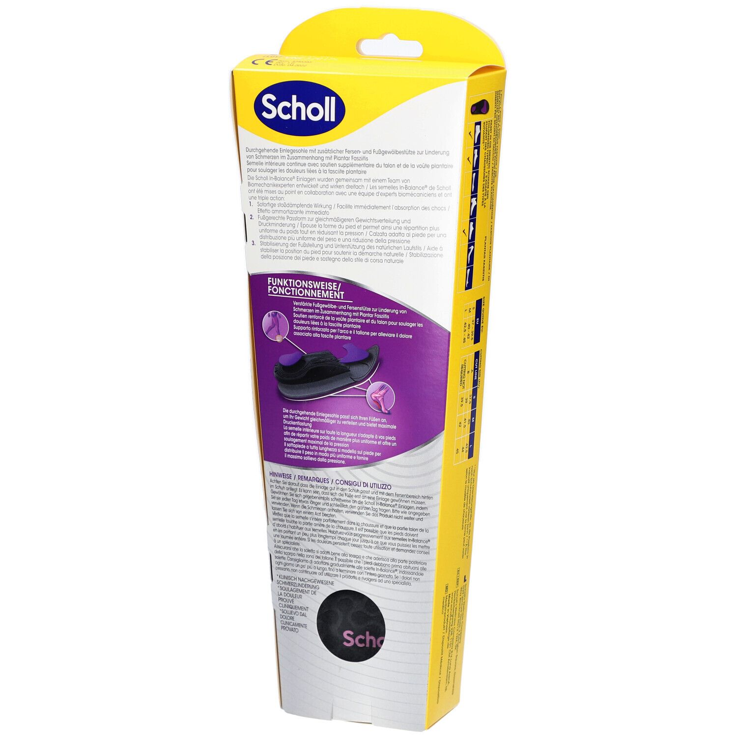 Scholl In-Balance® Einlegesohlen bei Plantarfasziitis Größe L