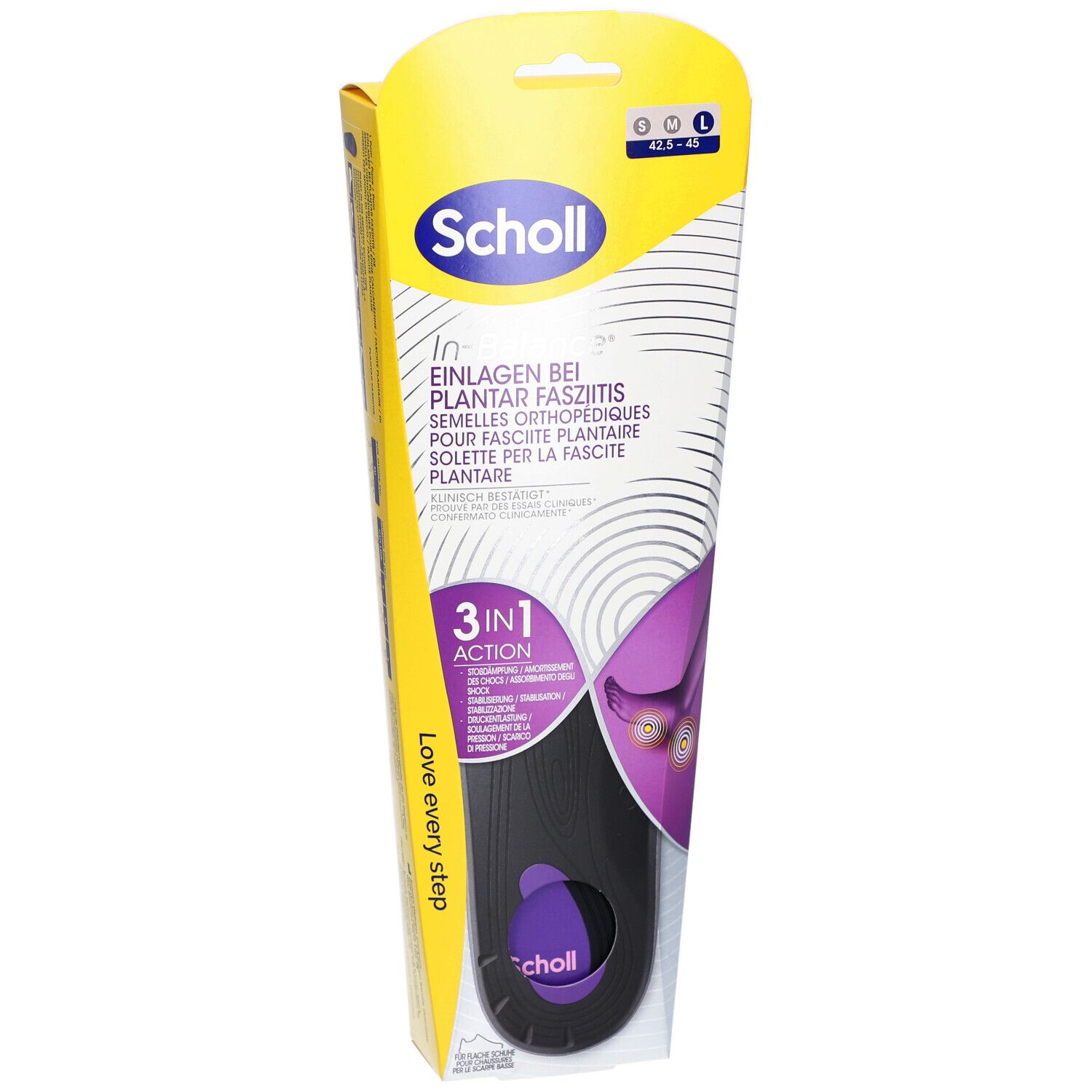 Scholl In-Balance® Einlegesohlen bei Plantarfasziitis Größe L