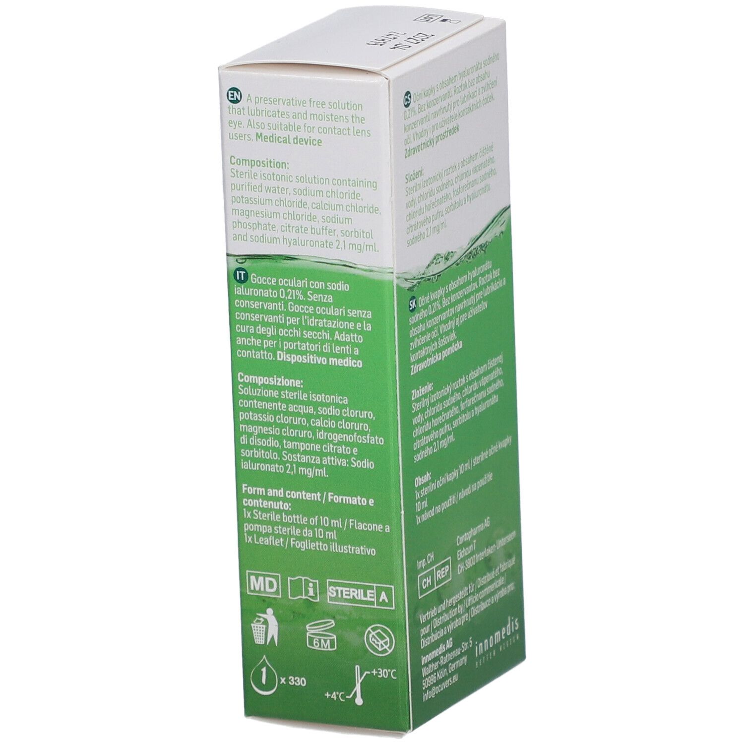 Ocuvers Drops Relief Gouttes pour les yeux avec hyaluronate de sodium