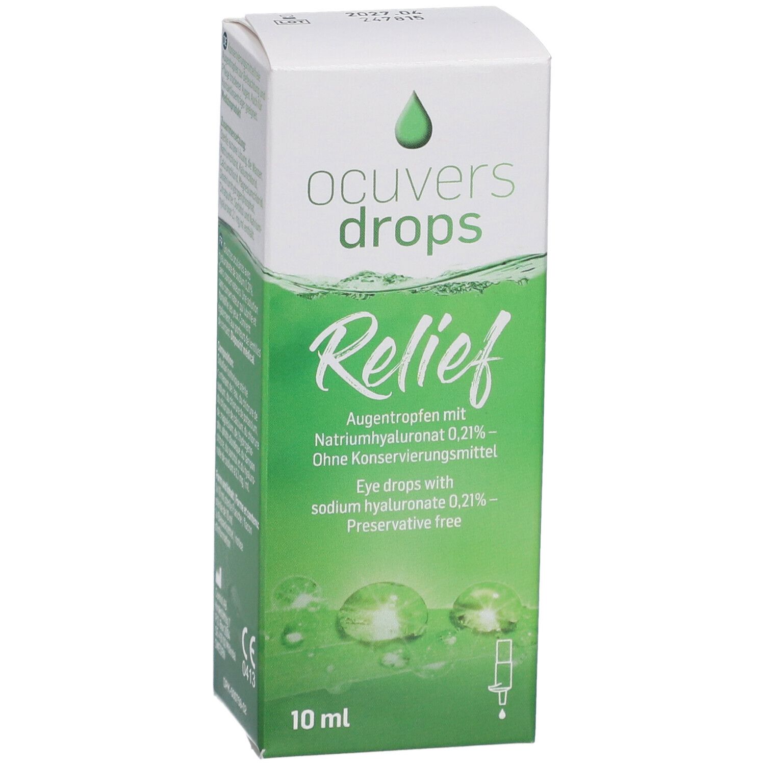 Ocuvers Drops Relief Gouttes pour les yeux avec hyaluronate de sodium