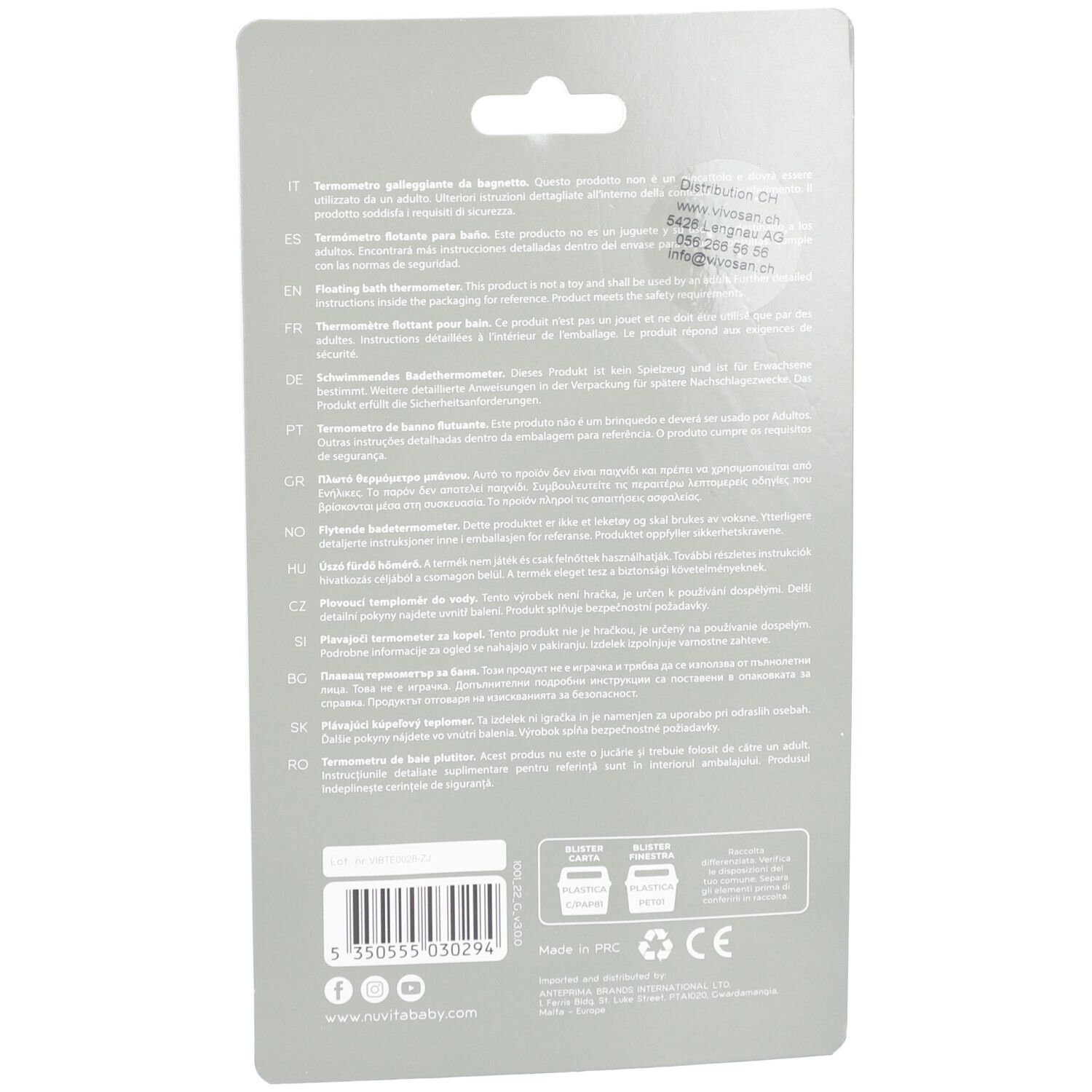 NUVITA Badethermometer