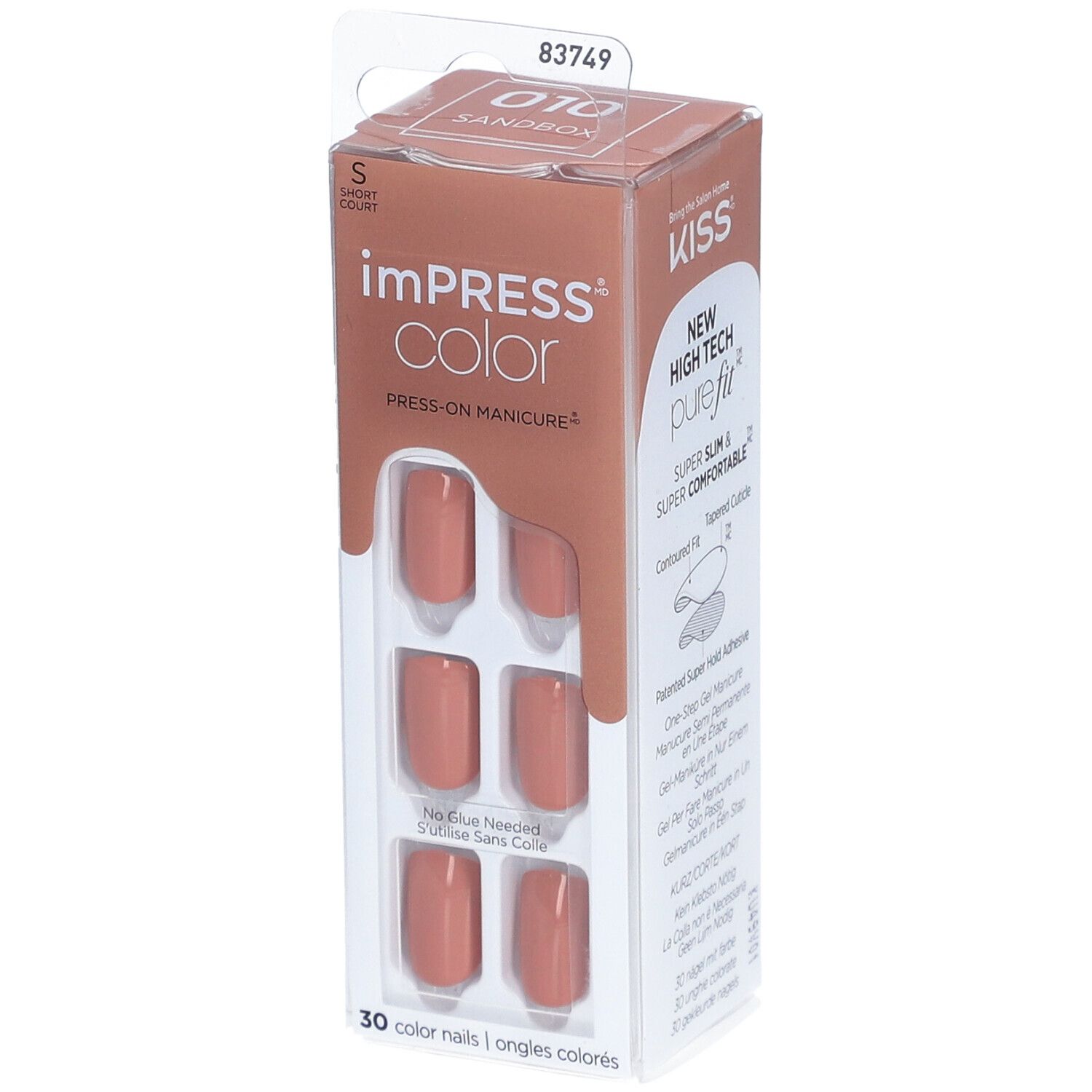 KISS ImPress Color Kit Falsche Nägel Gel Prêt-à-porter - Sandkasten