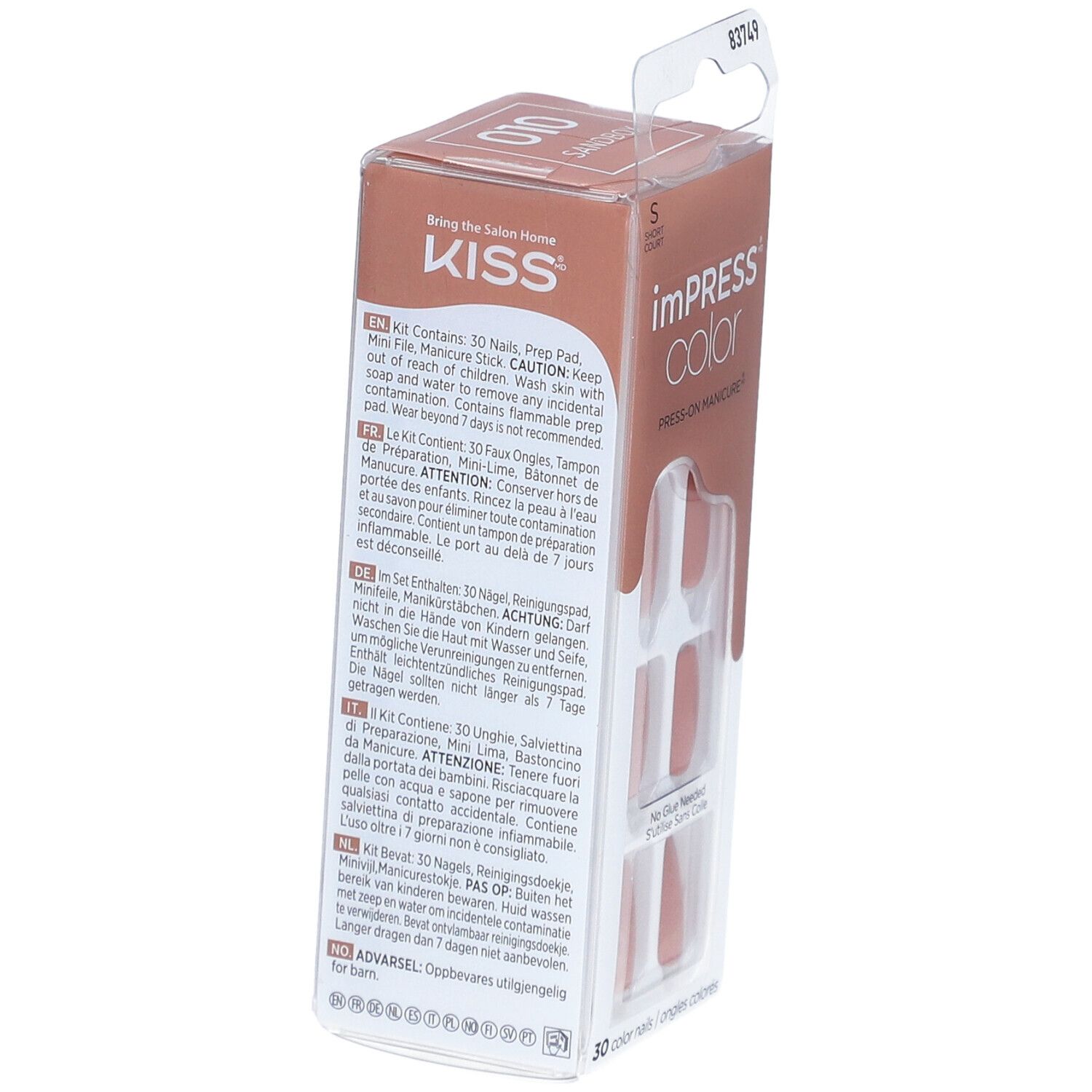 KISS ImPress Color Kit Falsche Nägel Gel Prêt-à-porter - Sandkasten