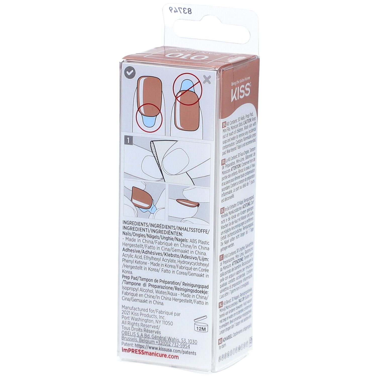 KISS ImPress Color Kit Falsche Nägel Gel Prêt-à-porter - Sandkasten
