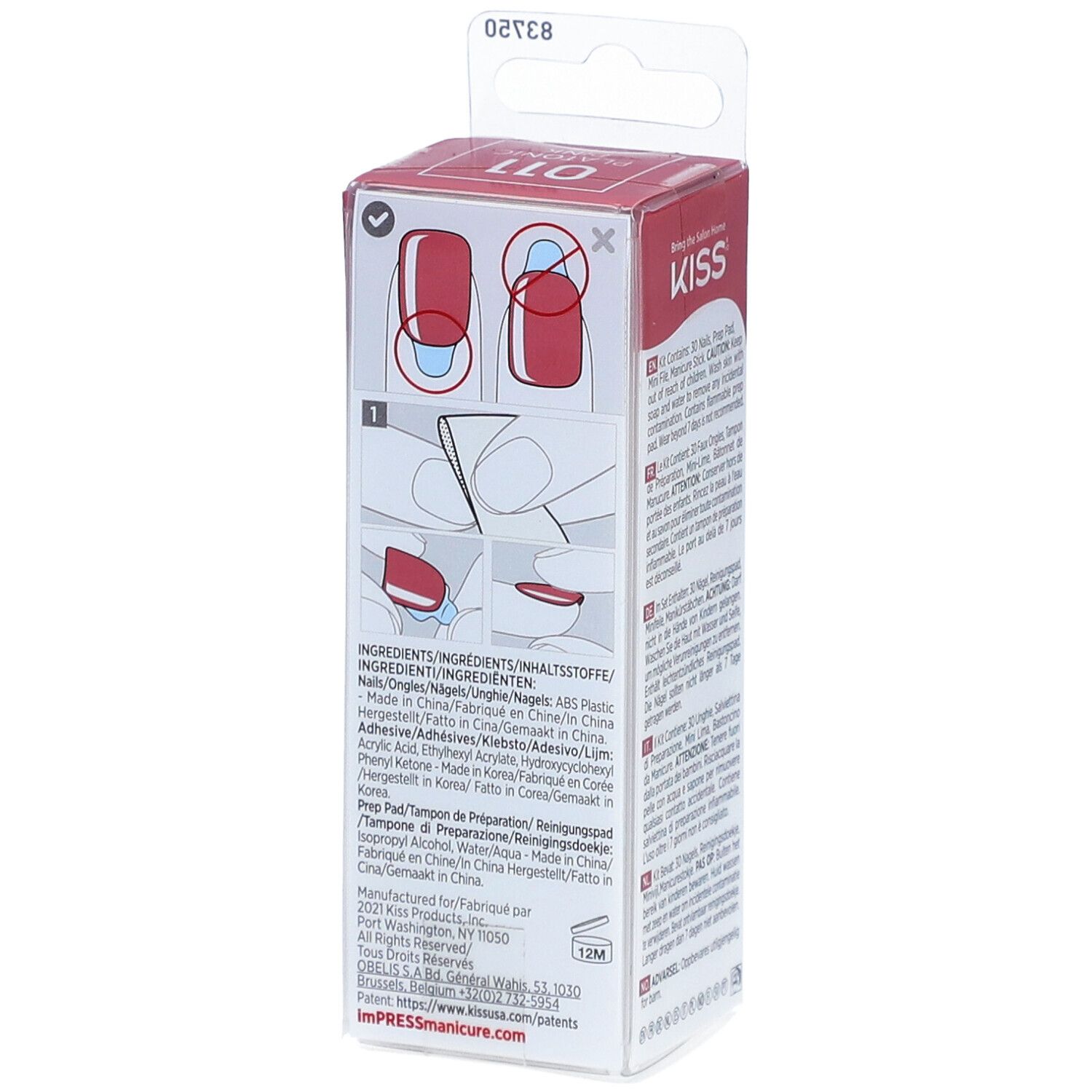 KISS ImPress Color Press-on Manicure Falsche farbige Nägel Kurz - Pink