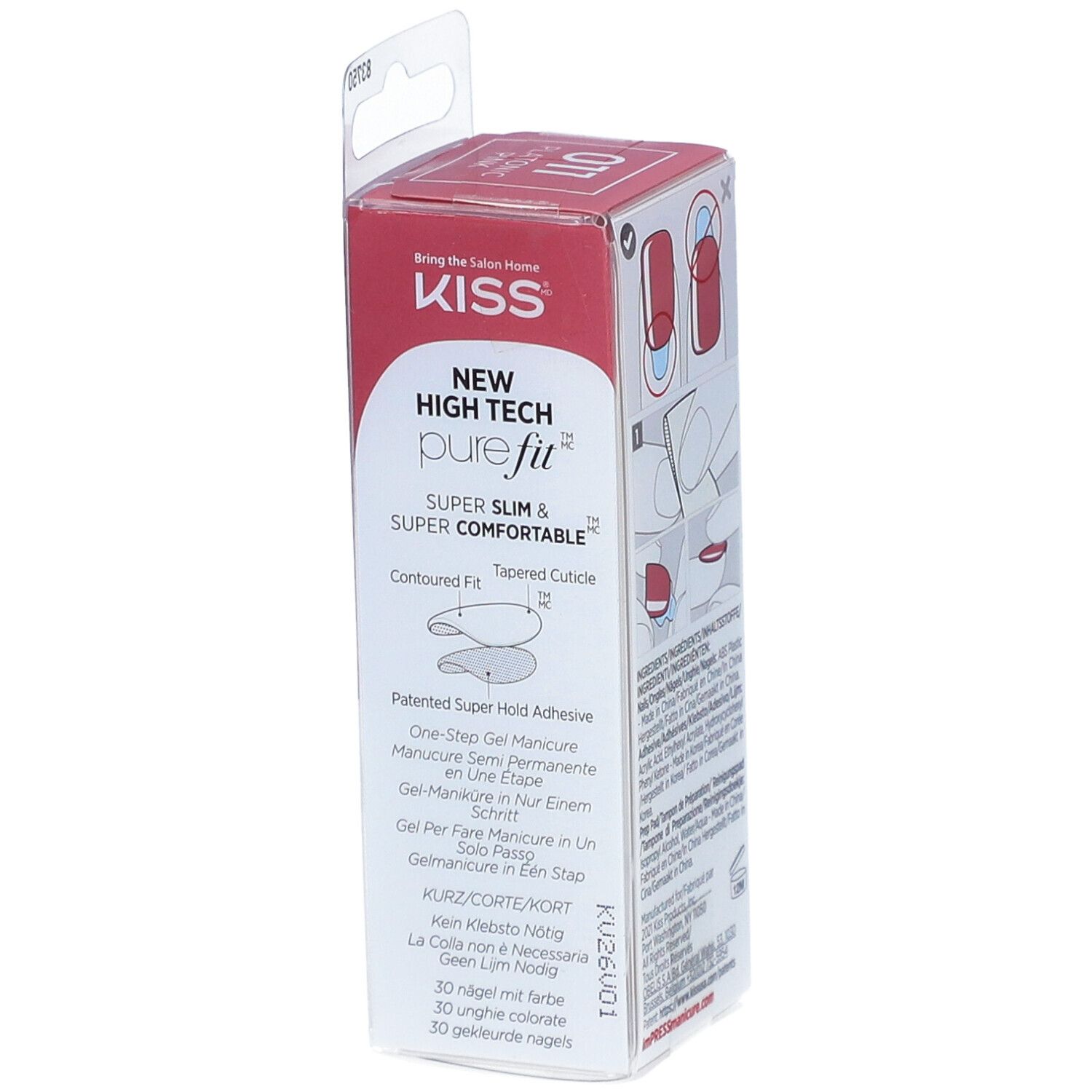 KISS ImPress Color Press-on Manicure Falsche farbige Nägel Kurz - Pink