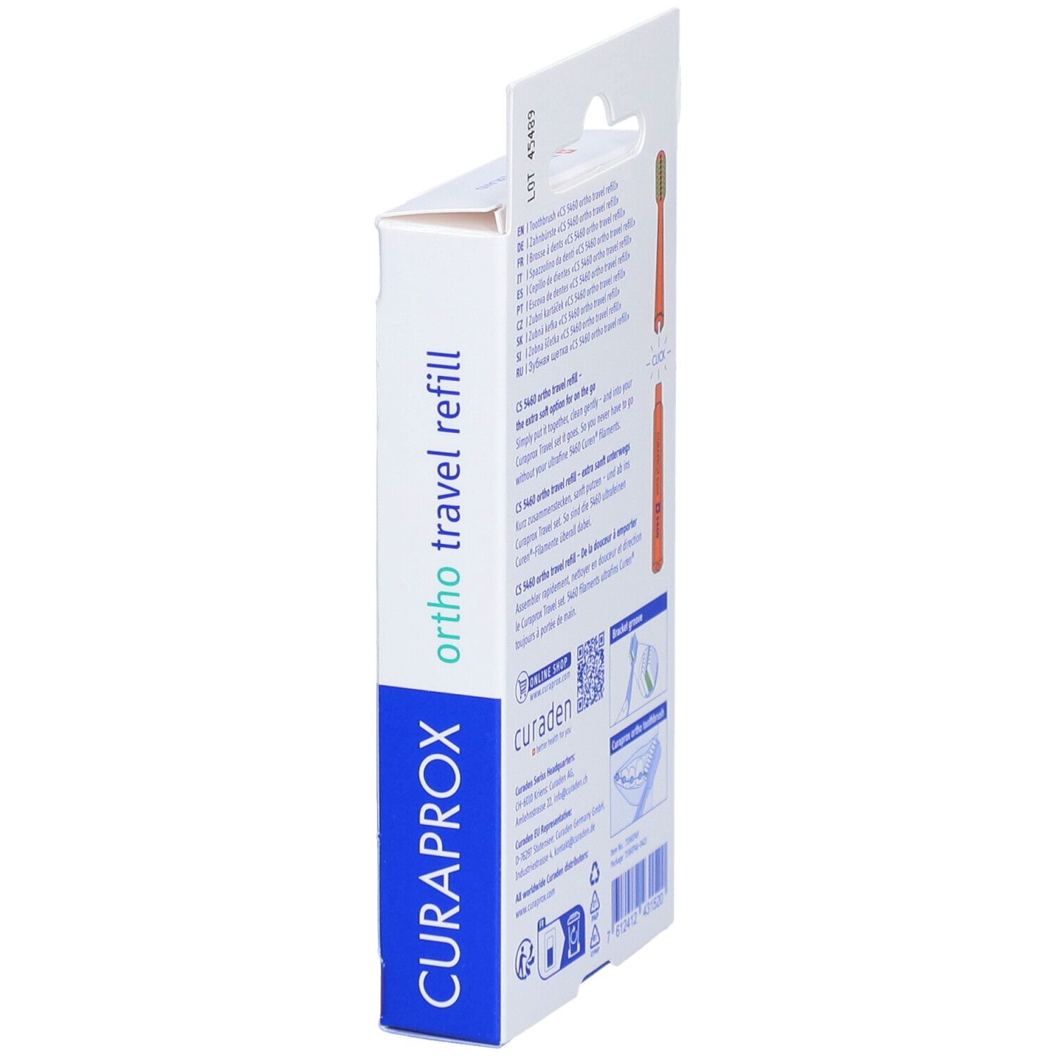 CURAPROX CS 5460 Travel Set Ortho refill orange