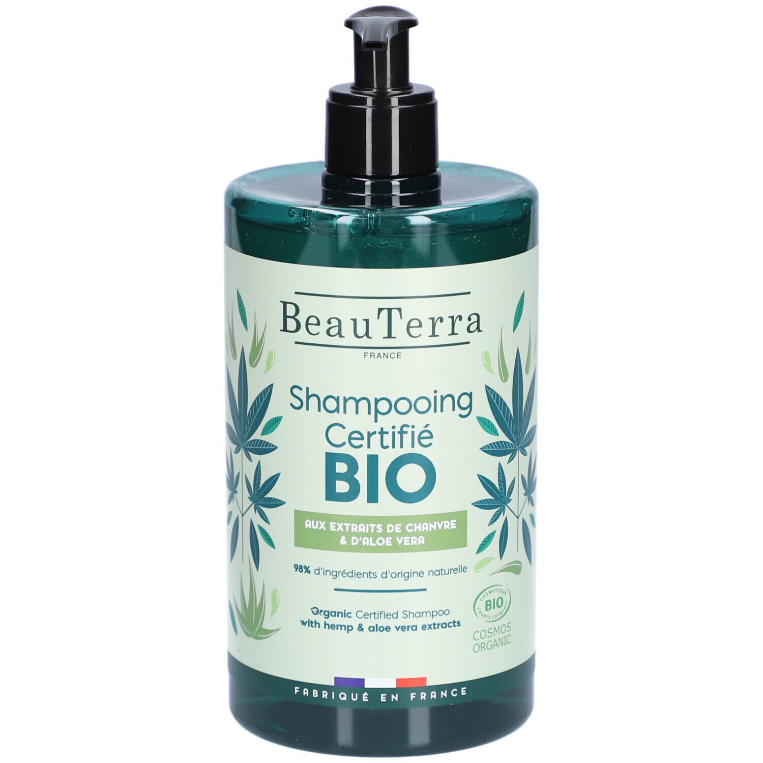 BeauTerra Shampoo mit Bio-Zertifikat - Hanf und Aloe Vera