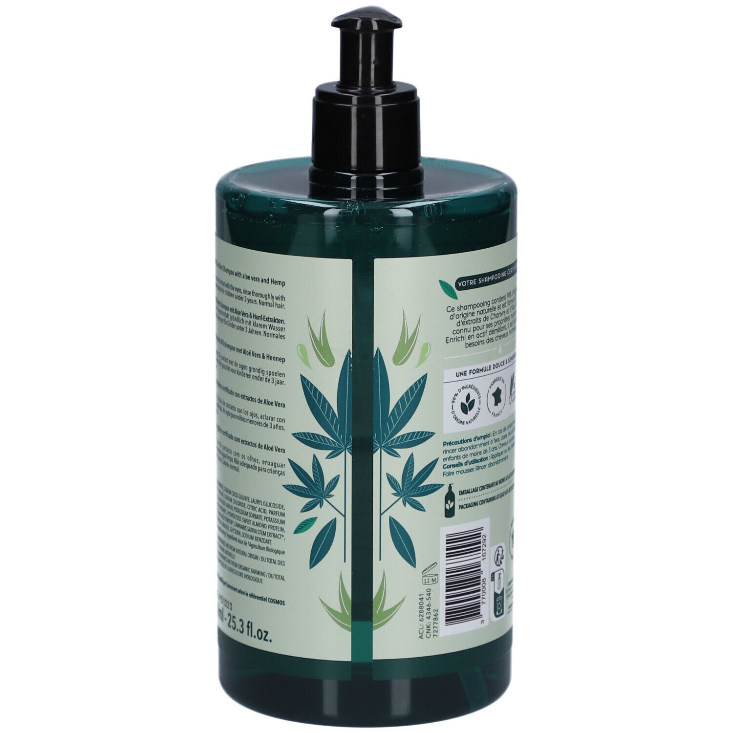 BeauTerra Shampoo mit Bio-Zertifikat - Hanf und Aloe Vera