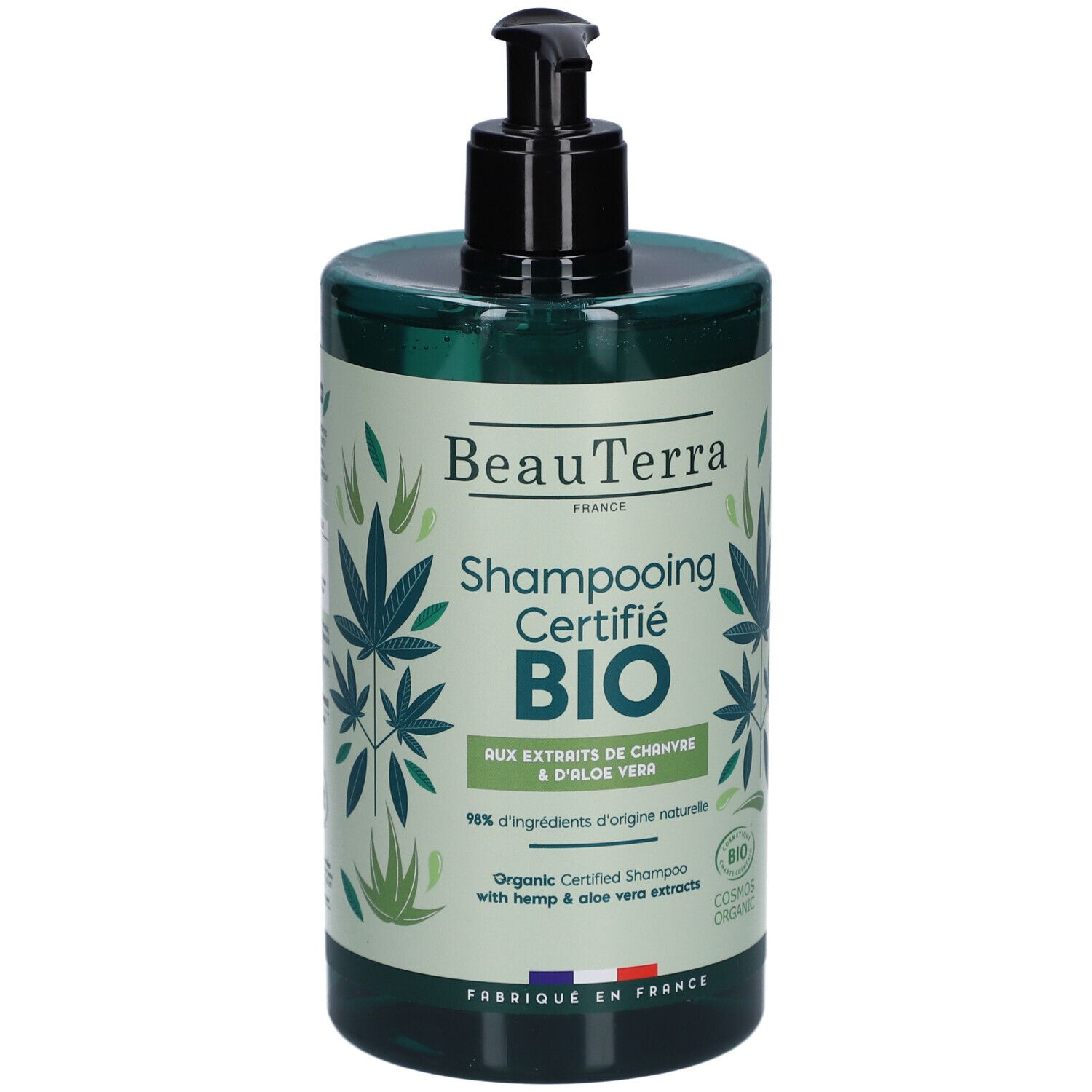 BeauTerra Shampoo mit Bio-Zertifikat - Hanf und Aloe Vera
