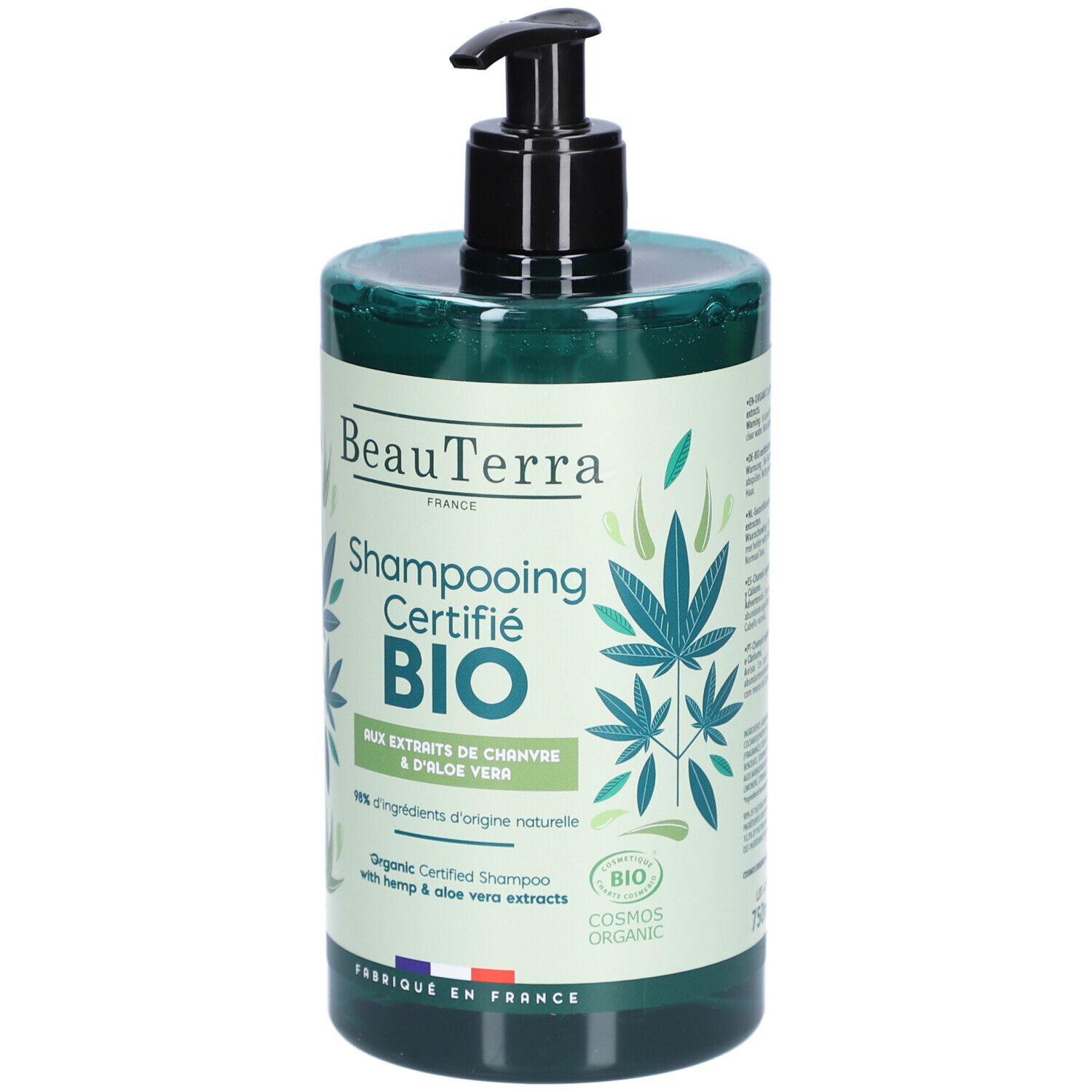 BeauTerra Shampoo mit Bio-Zertifikat - Hanf und Aloe Vera