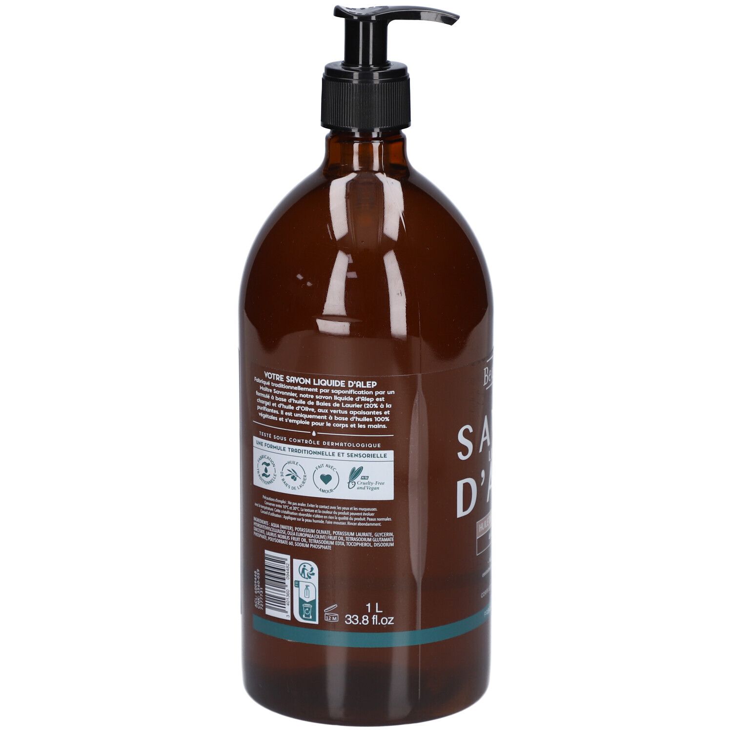 BeauTerra Savon Liquide de Marseille - Alep 1L