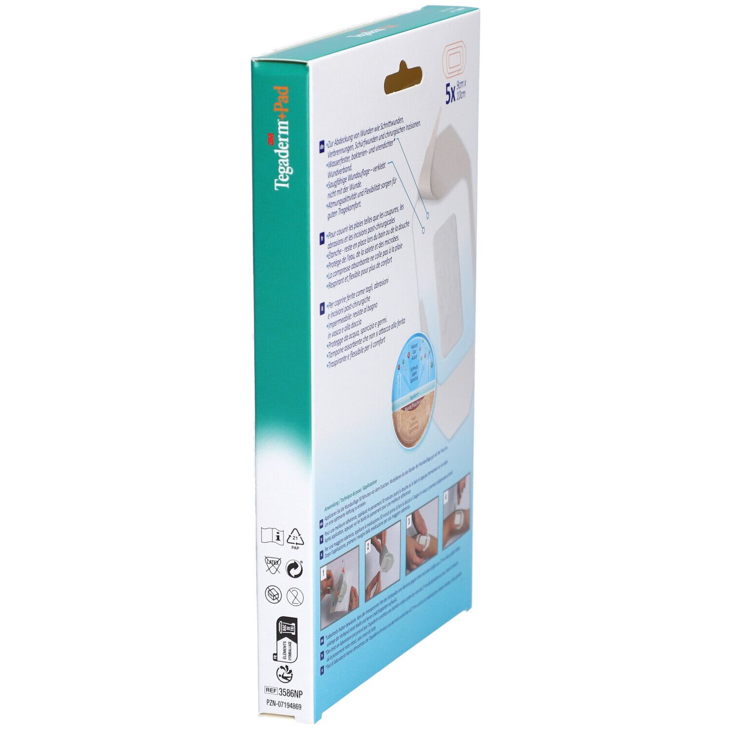 3M Tegaderm™ + Pad Folienverband mit nicht haftender Kompresse 9 x 10 cm