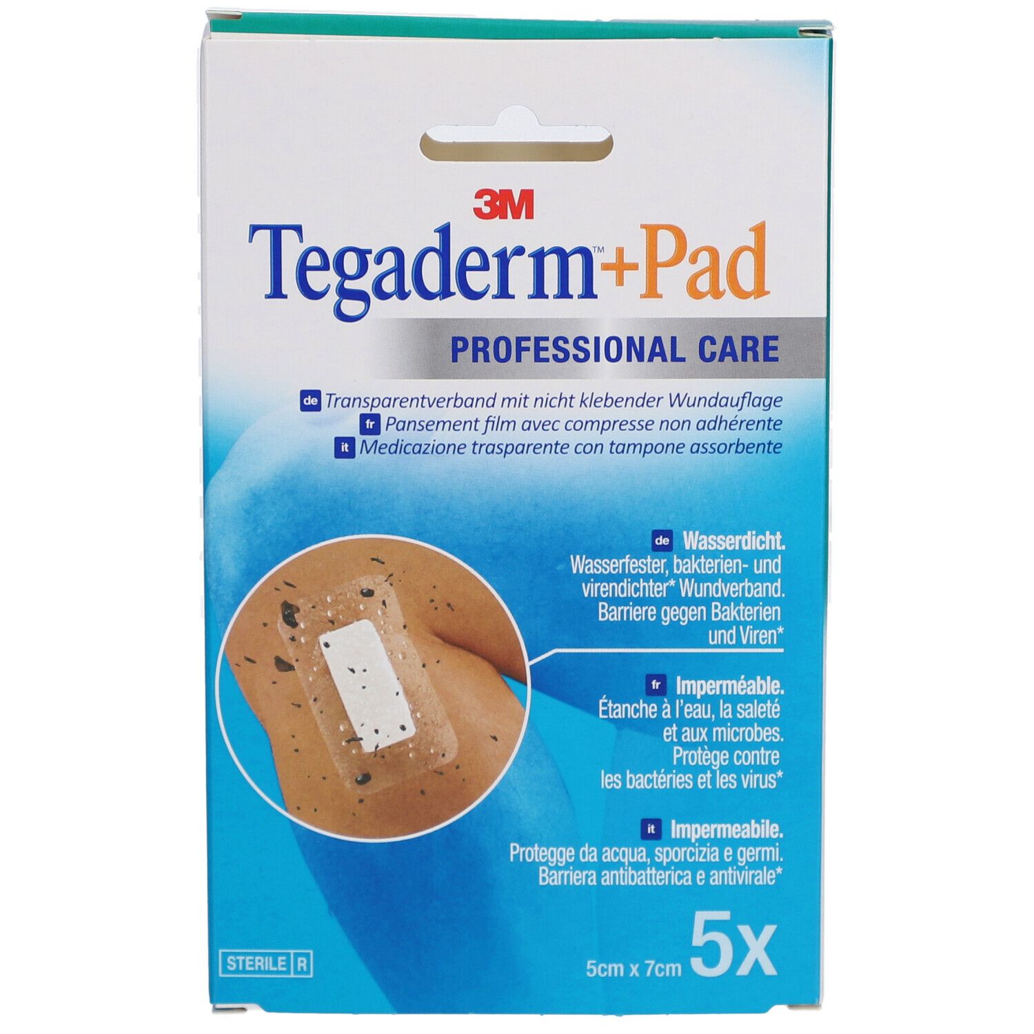 3M Tegaderm™ + Pad pansement film avec compresse non adhérente 5 x 7 cm