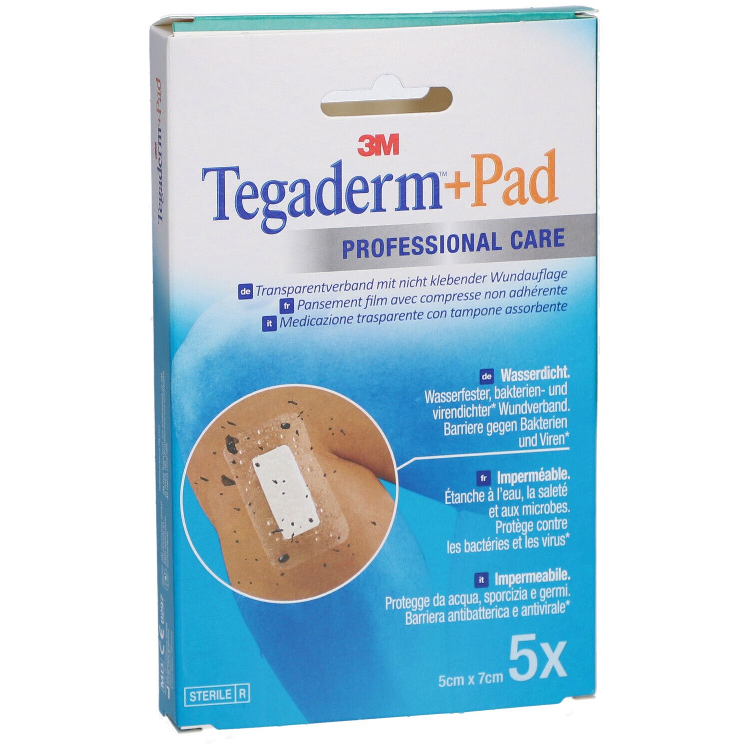 3M Tegaderm™ + Pad pansement film avec compresse non adhérente 5 x 7 cm