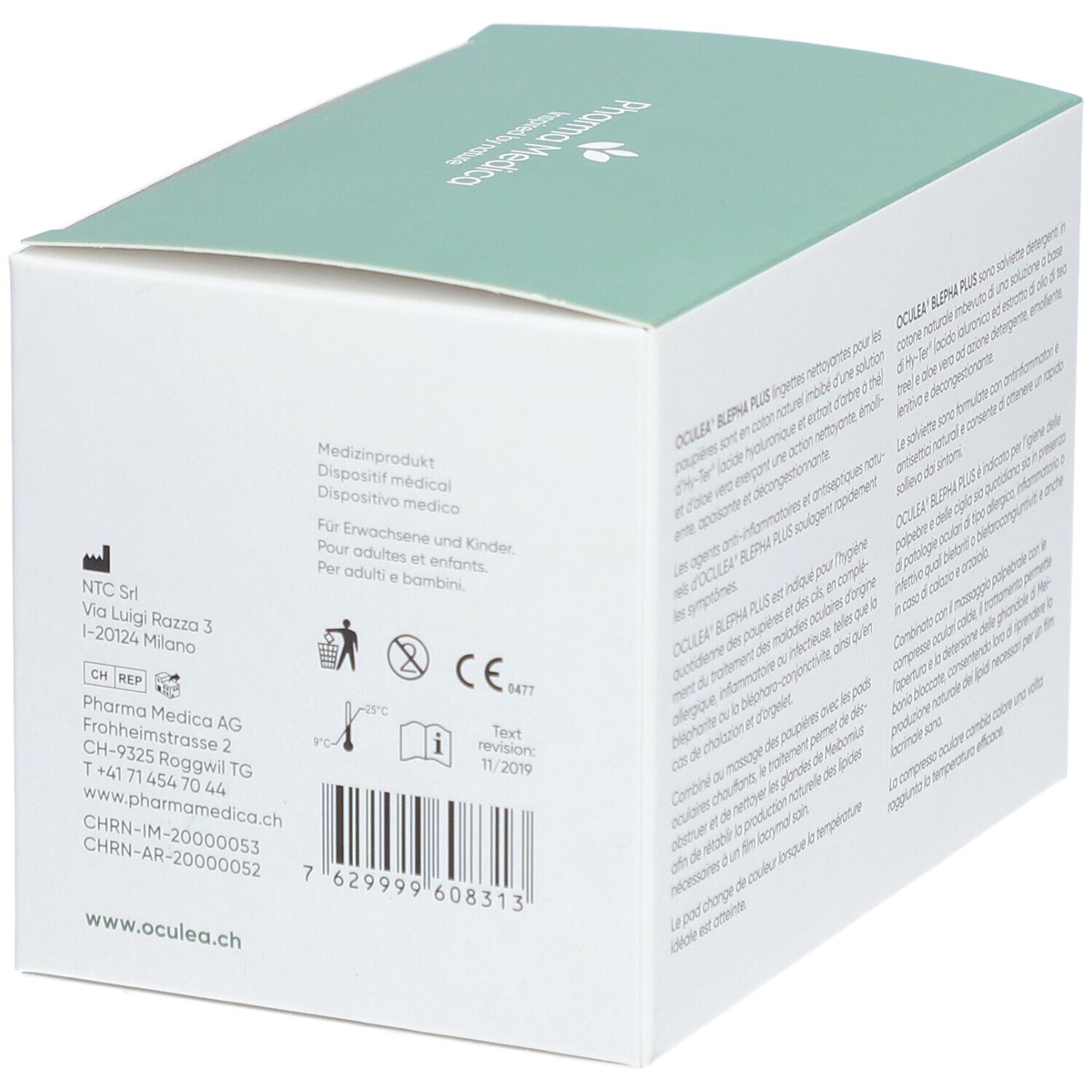 OCULEA Blepha Plus 28 Reinigungstücher + 1 Reinigungspad