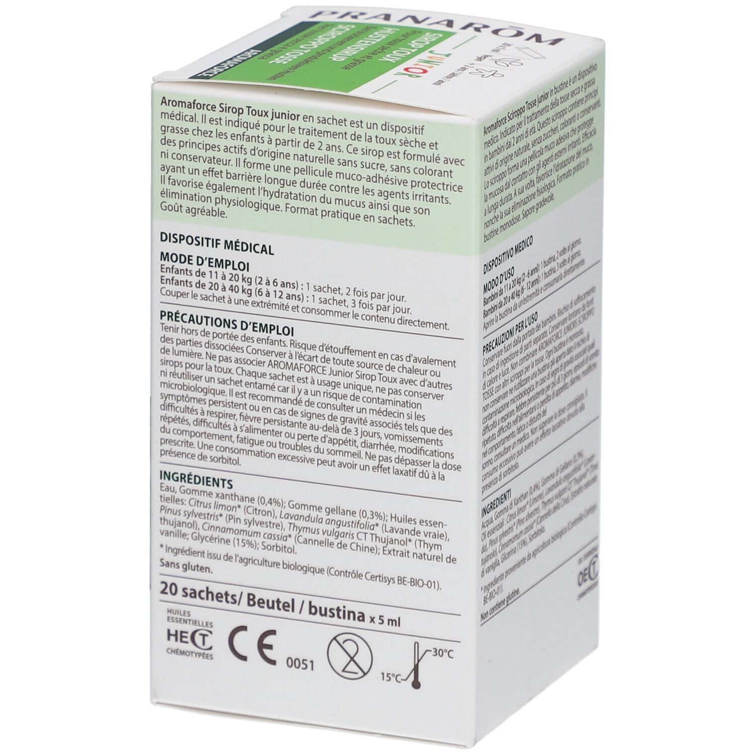 Pranarom Aromaforce Junior Hustensirup für Kinder