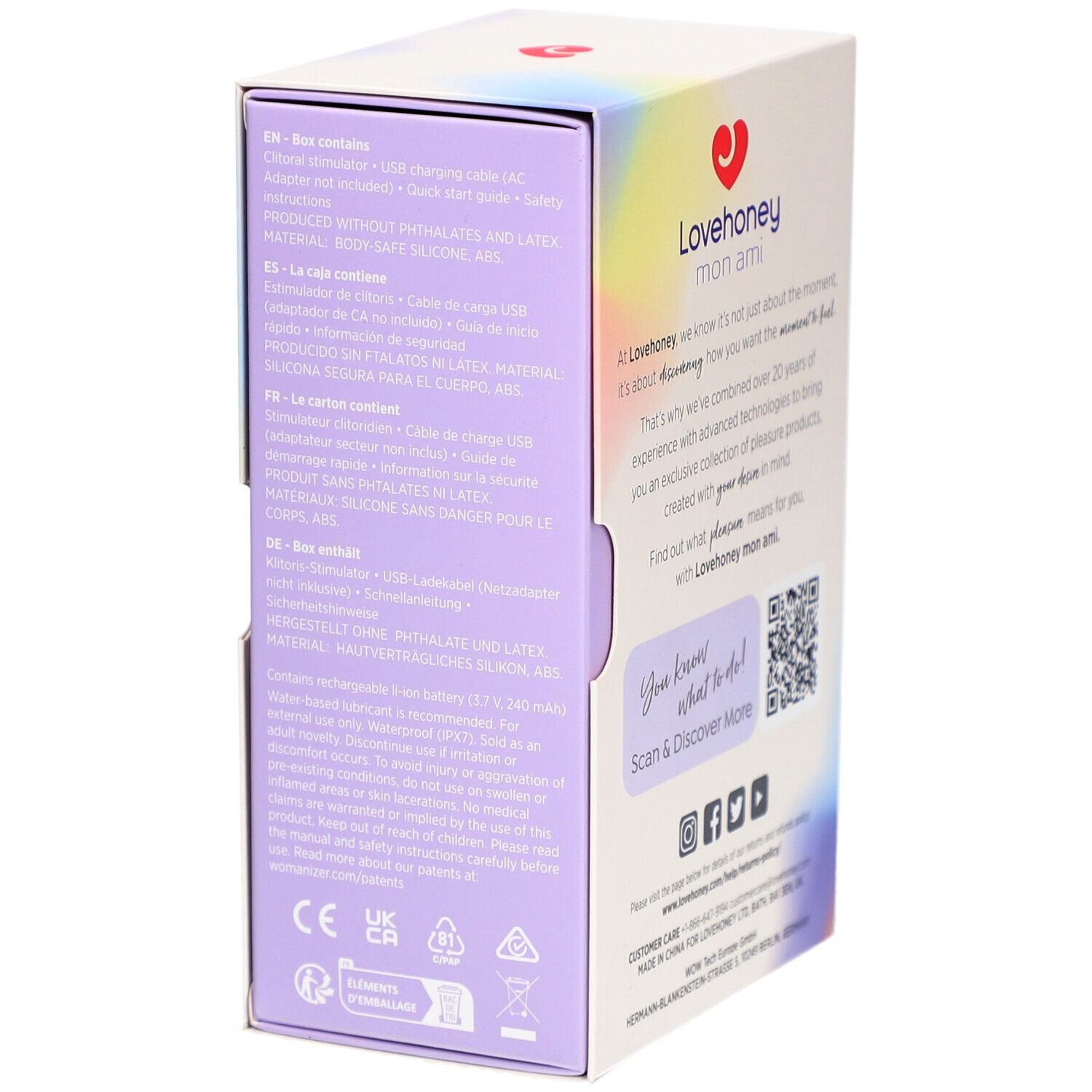 Lovehoney® mon ami Auflegevibrator Pleasure Air Rose