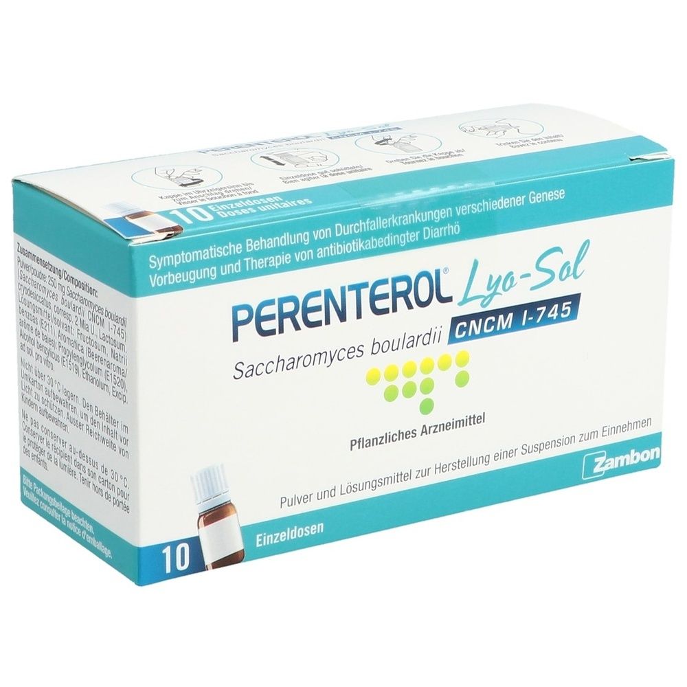 PERENTEROL Lyo-Sol Plv f Susp Fl 10 Stk