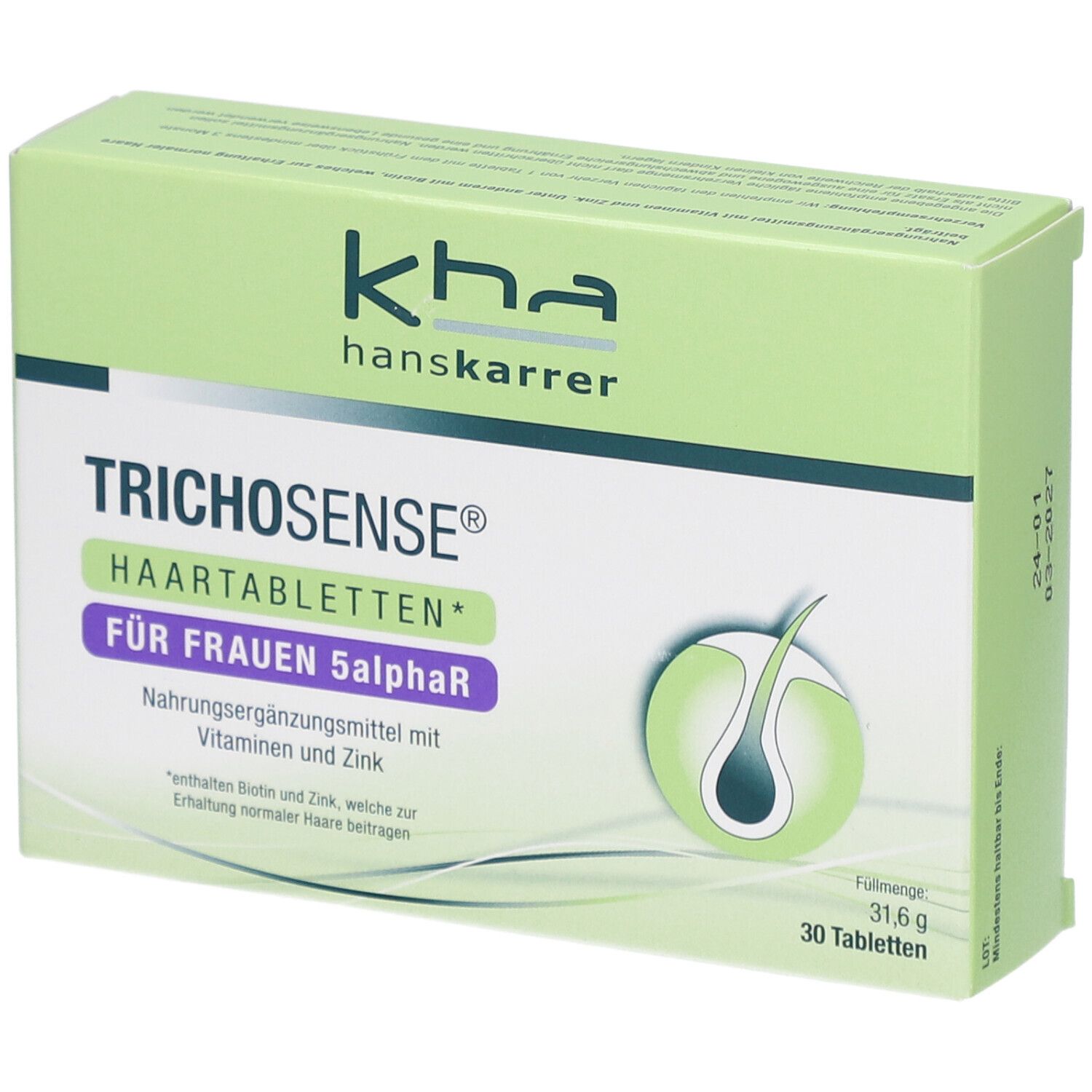 HANS KARRER Trichosense Haar-Tabletten Frauen 5alphaR