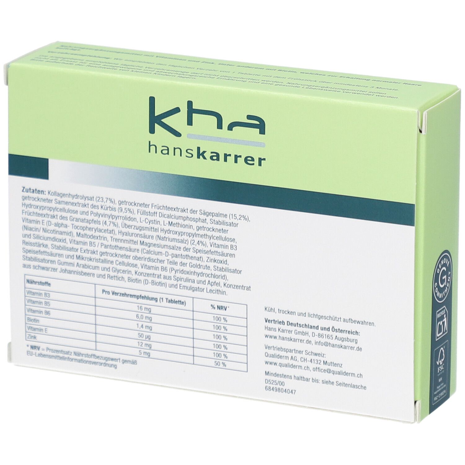 HANS KARRER Trichosense Haar-Tabletten Frauen 5alphaR