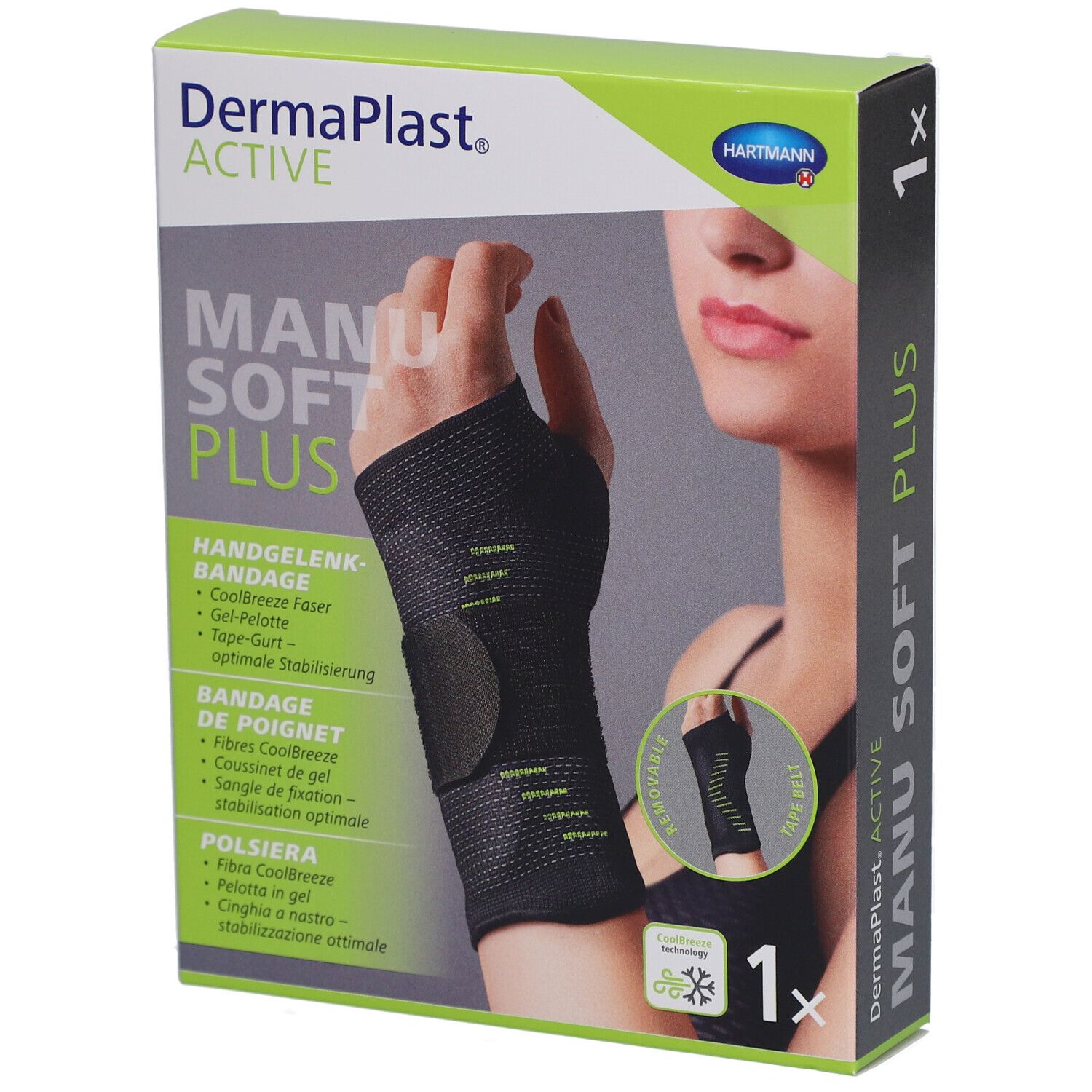DermaPlast Active Manu Soft Plus Handgelenkbandage Größe 3
